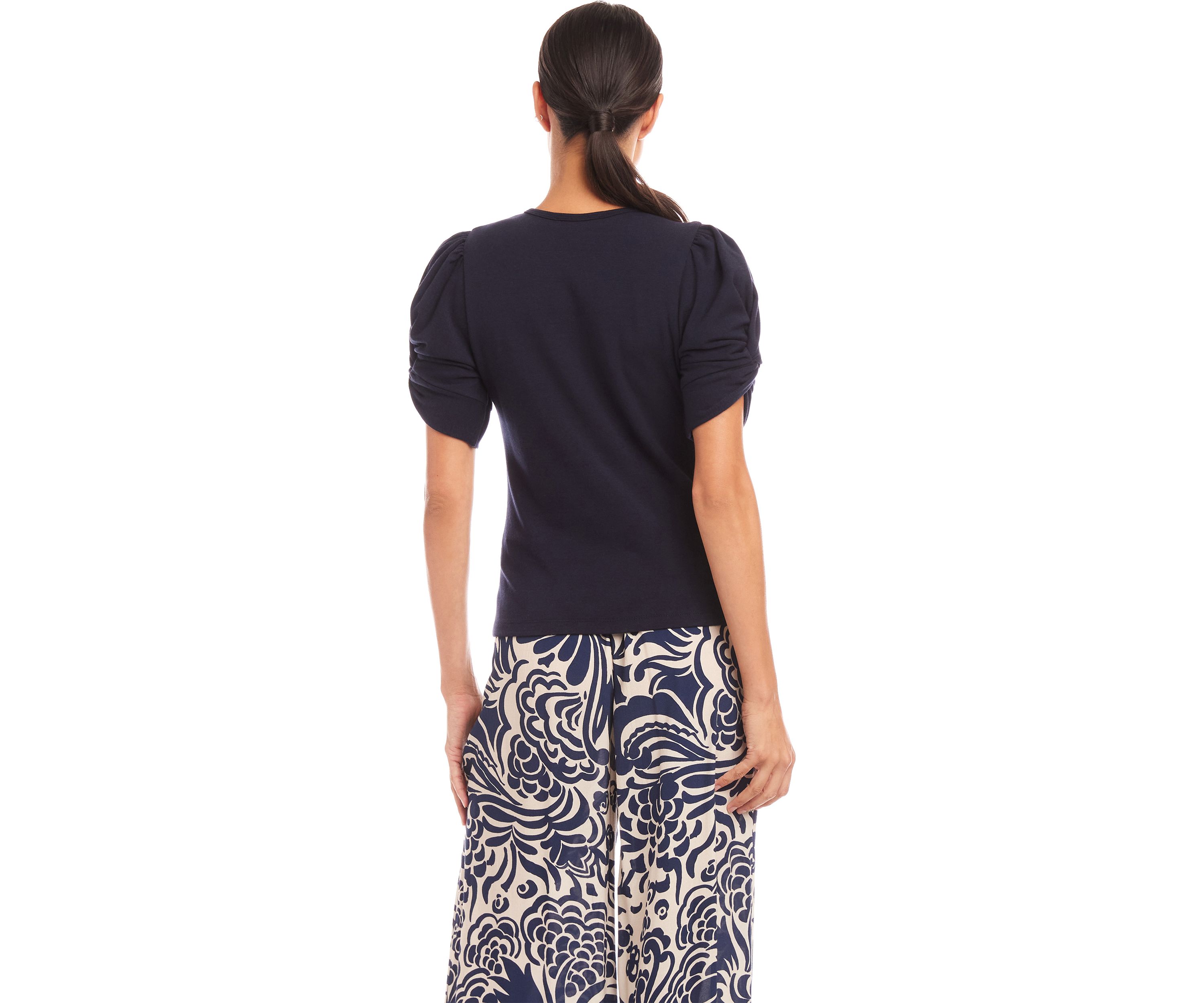 Petite Size Twist Sleeve Top