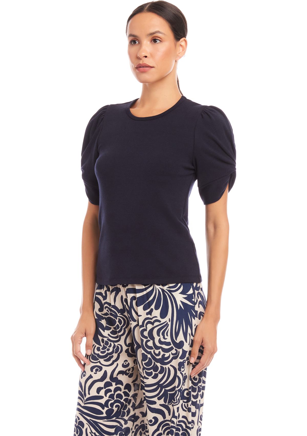 Petite Size Twist Sleeve Top