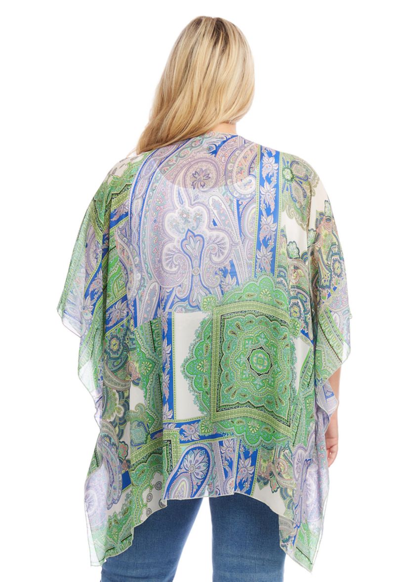 Plus Size Open Front Jacket