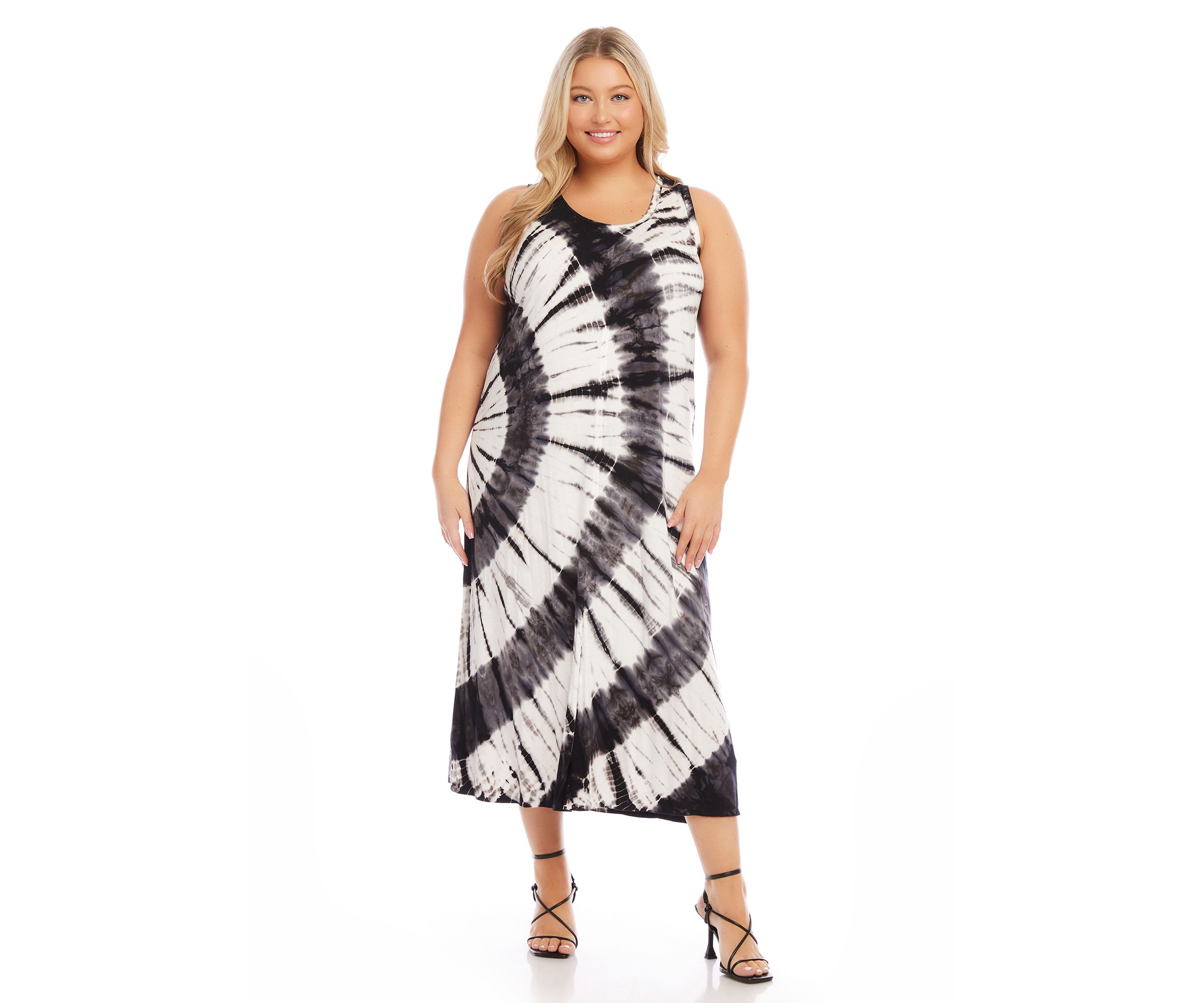 Plus Size Front Slit Midi Dress