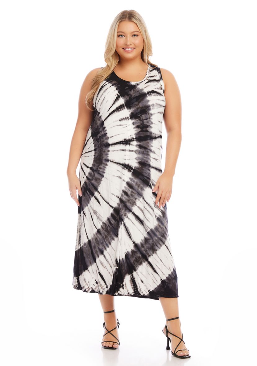Plus Size Front Slit Midi Dress