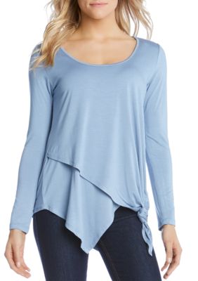 Karen Kane Long Sleeve Knot Top | belk