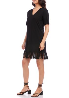 Women's V-Neck Fringe Dress