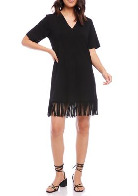 Women's V-Neck Fringe Dress