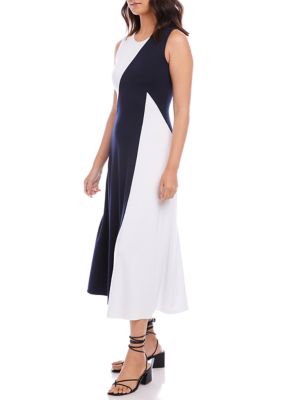 Women's Sleeveless Color Block Dress