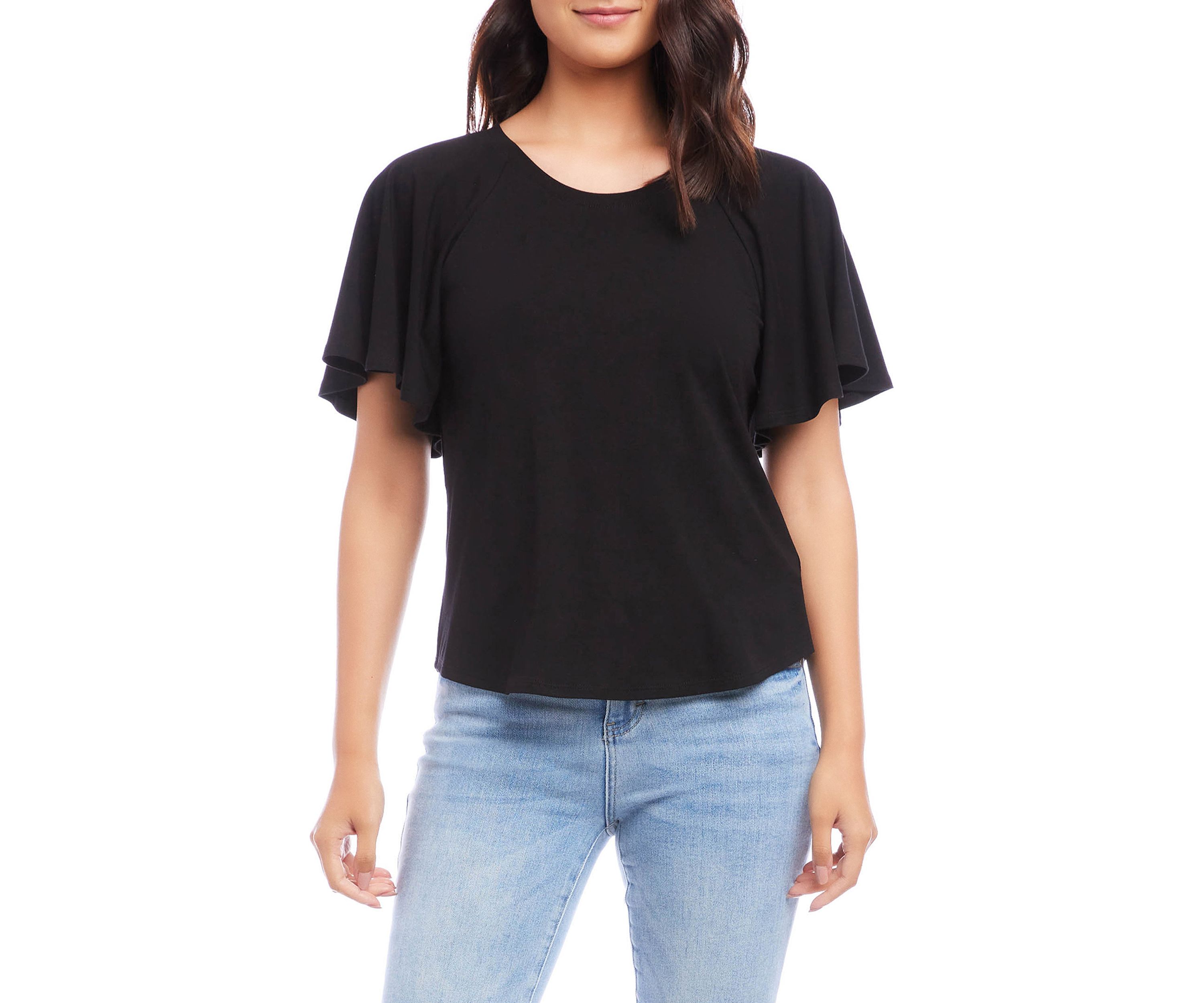 Womens Ruffle Sleeve Top