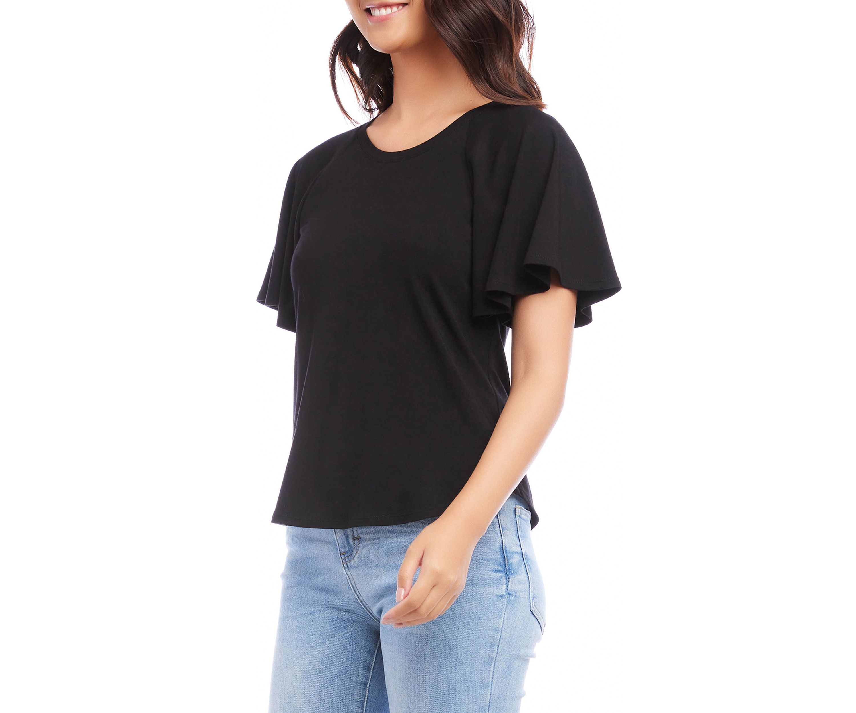 Womens Ruffle Sleeve Top