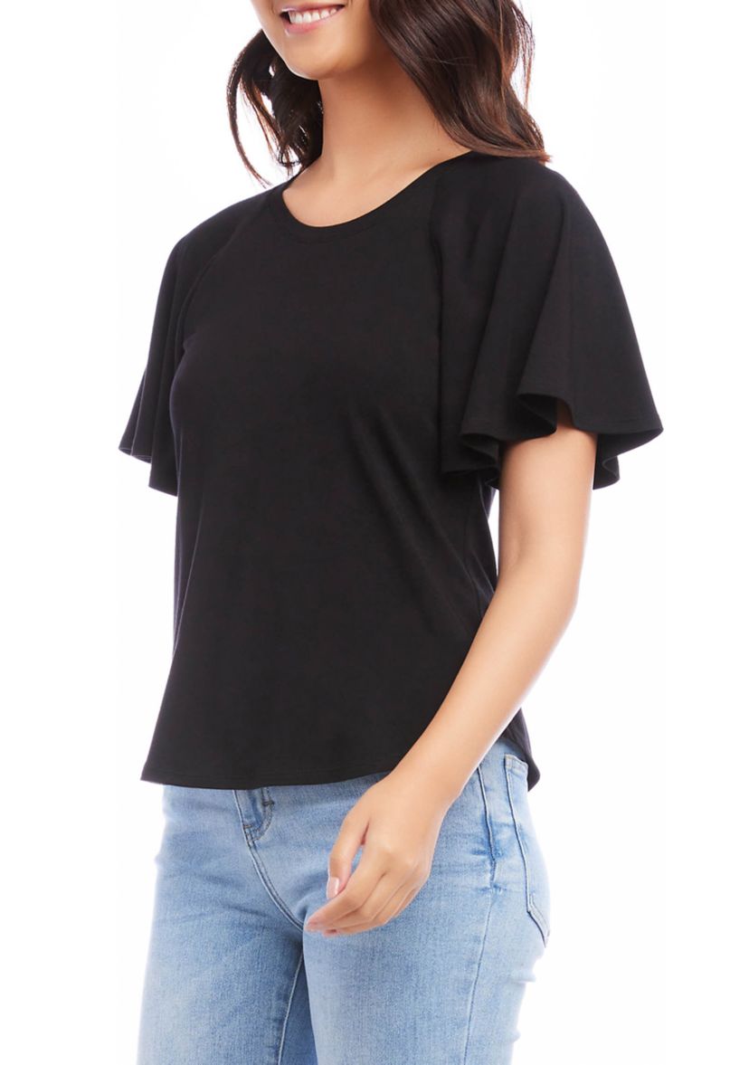 Womens Ruffle Sleeve Top
