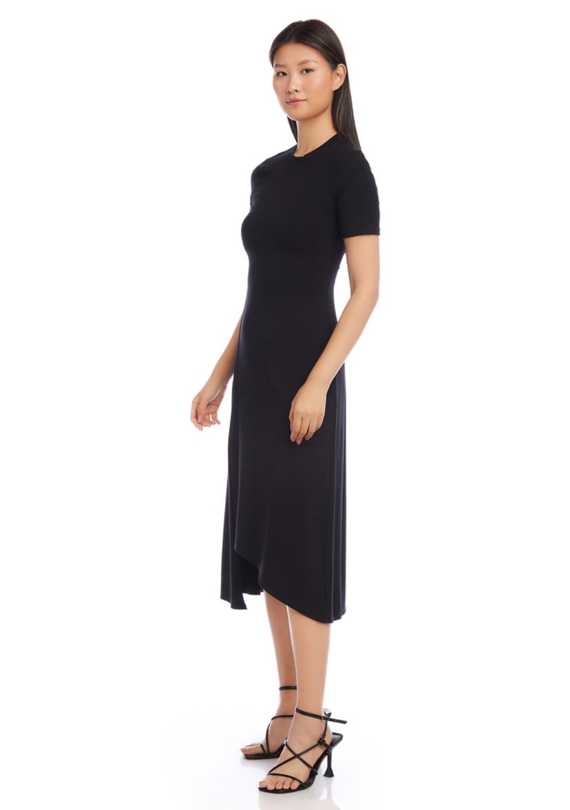 Womens Asymmetric Front Slit Dress