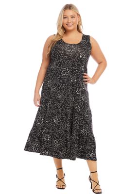 Karen Kane Plus Size Tiered Midi Dress | belk