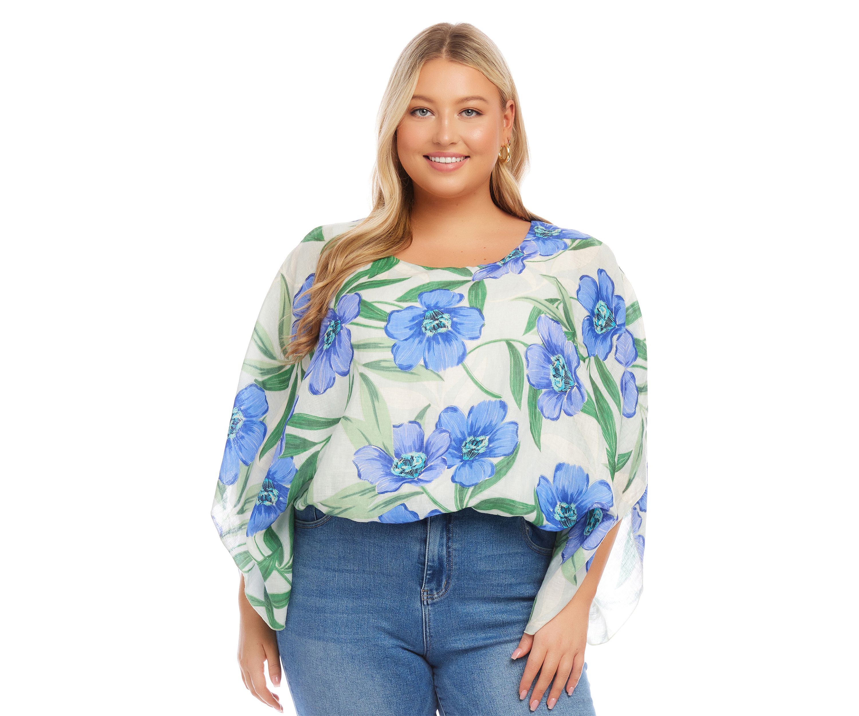 Plus Size Blouson Scarf Top