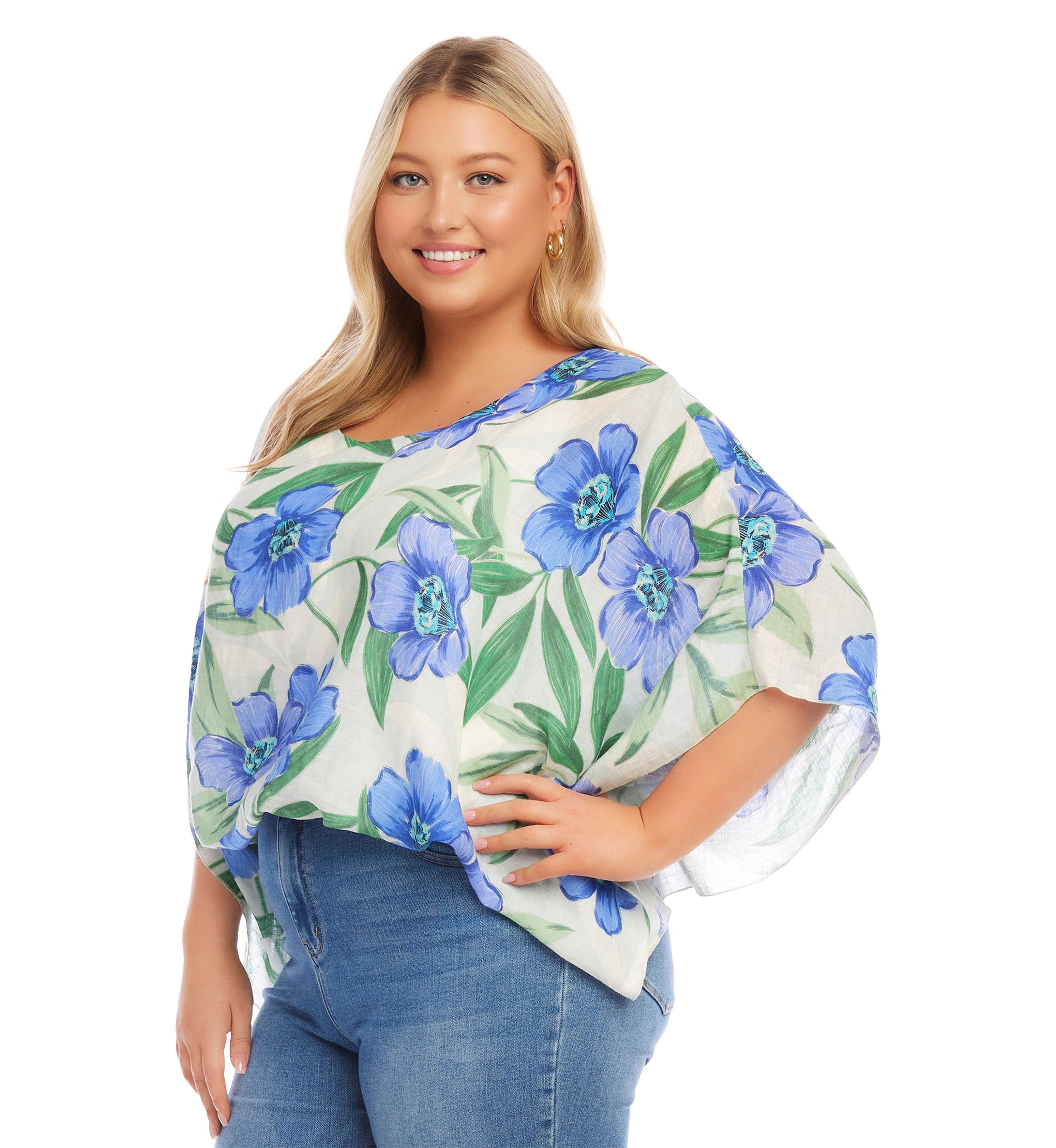 Plus Size Blouson Scarf Top