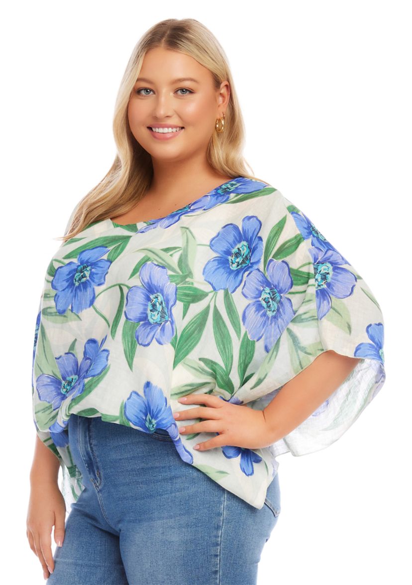 Plus Size Blouson Scarf Top