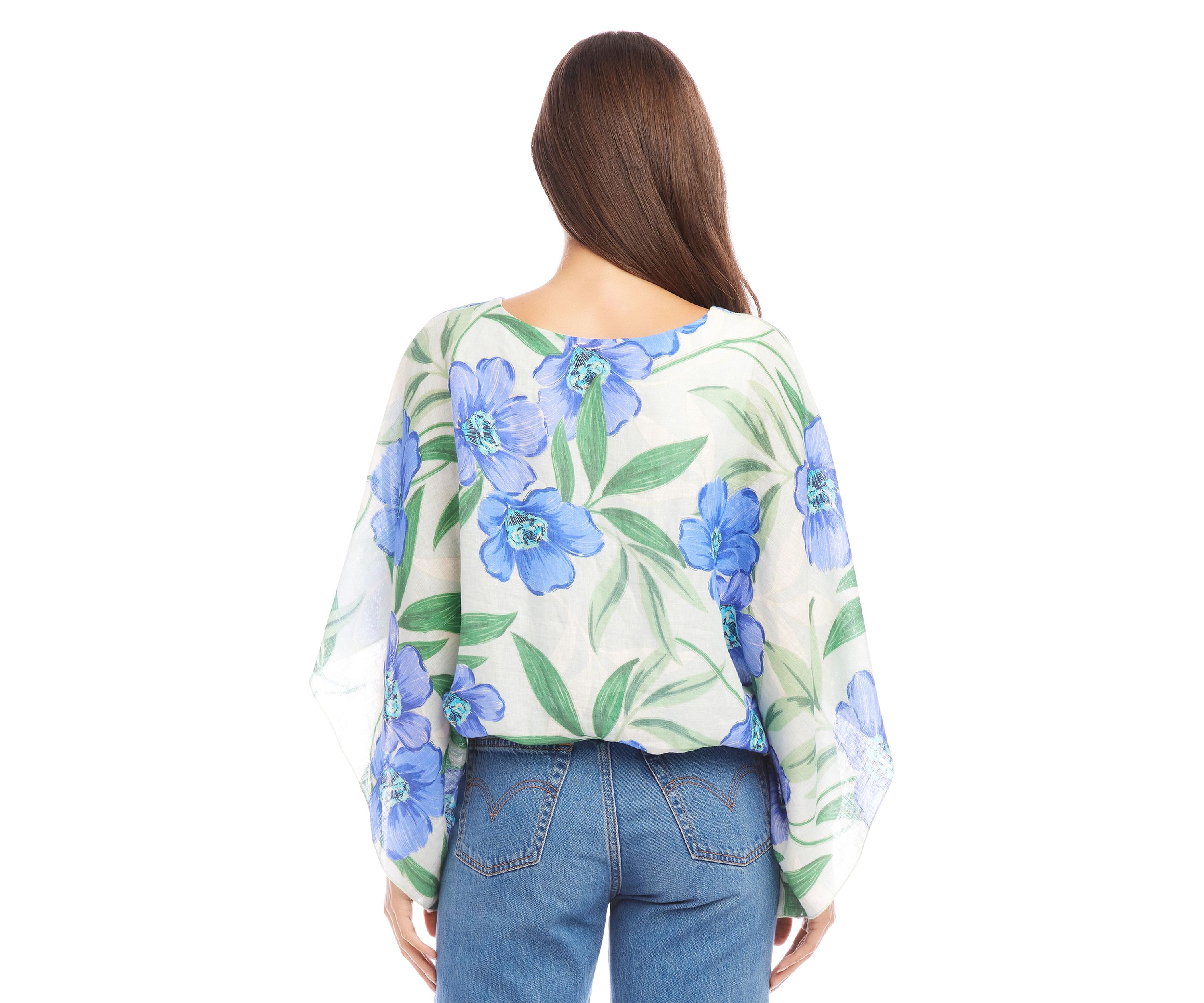 Womens Blouson Scarf Top