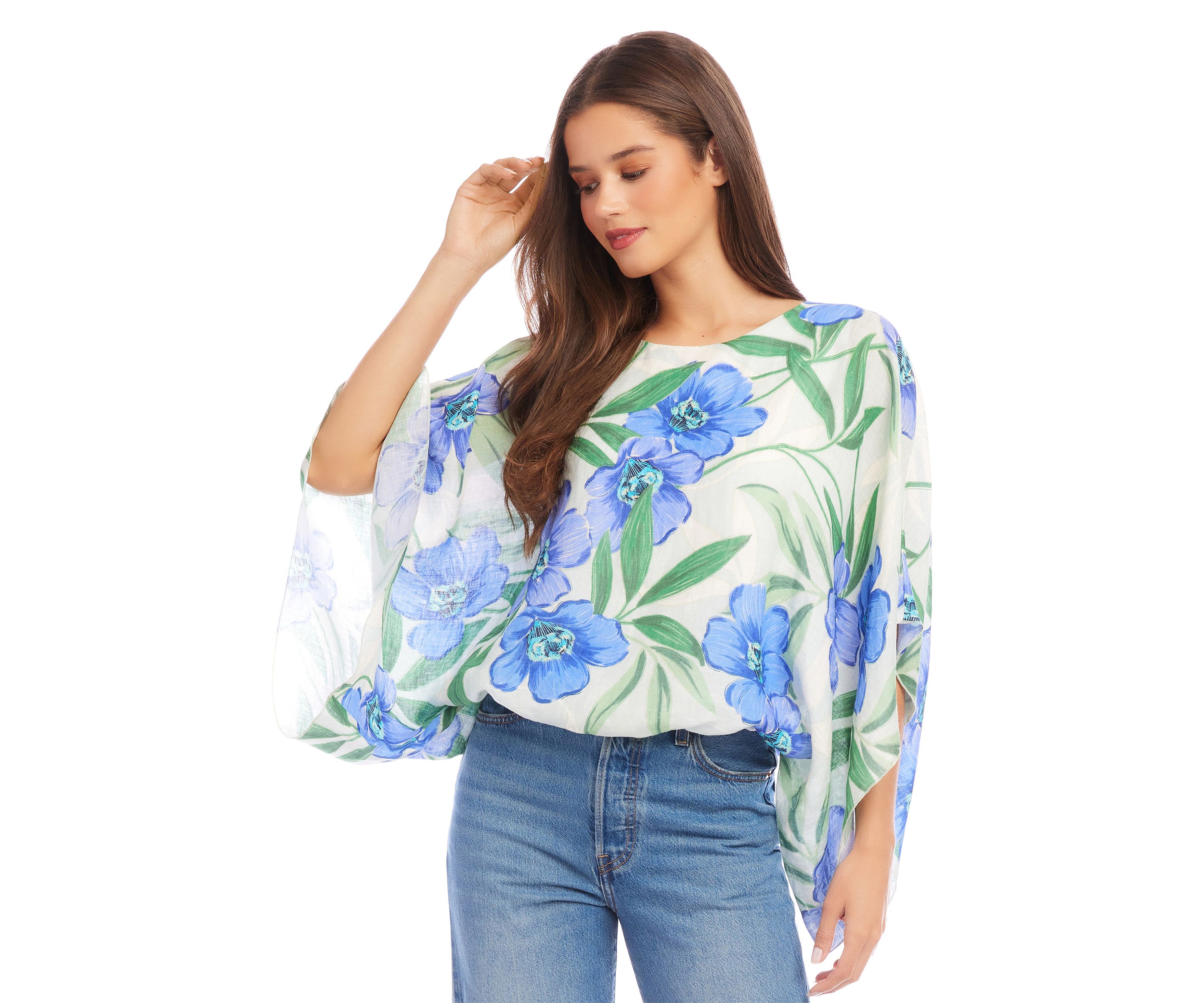 Womens Blouson Scarf Top