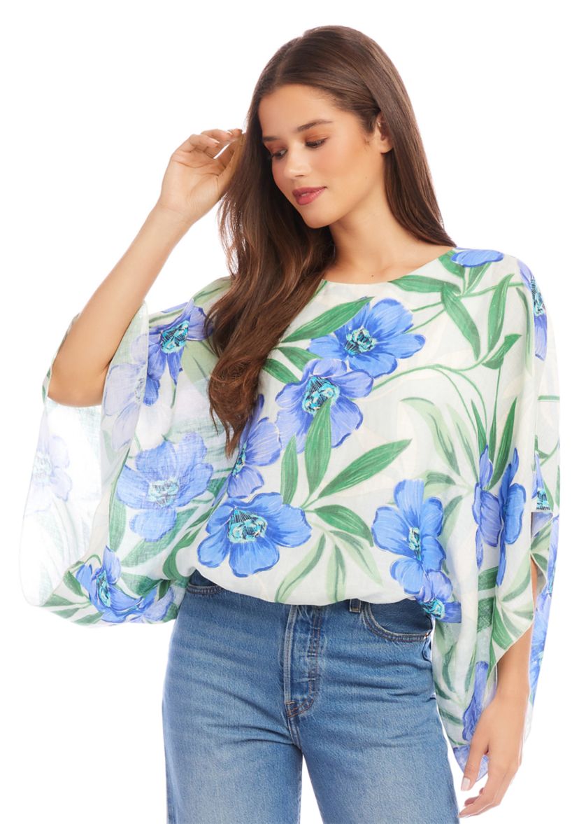 Womens Blouson Scarf Top