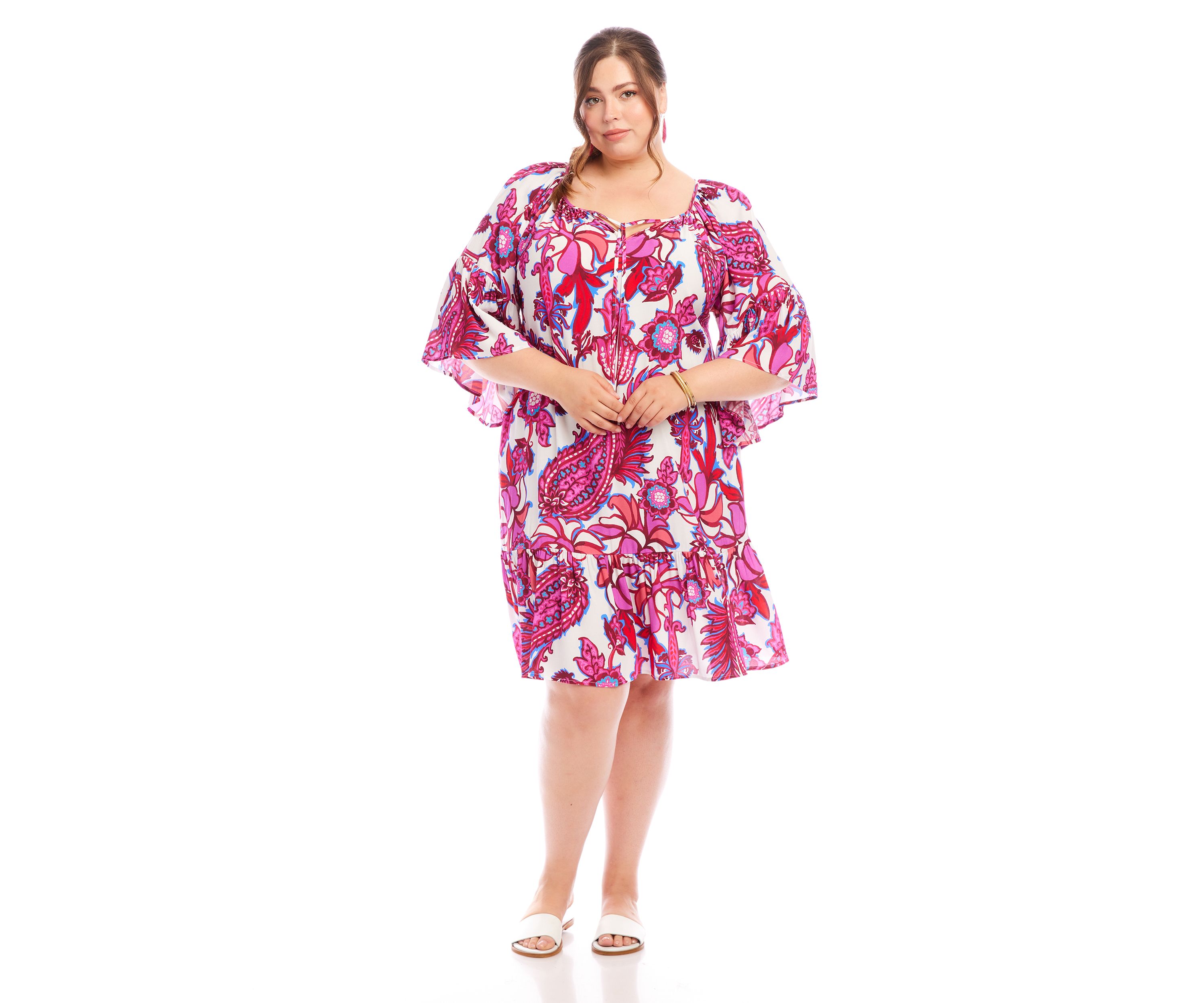 Plus Size Ruffle Hem Dress