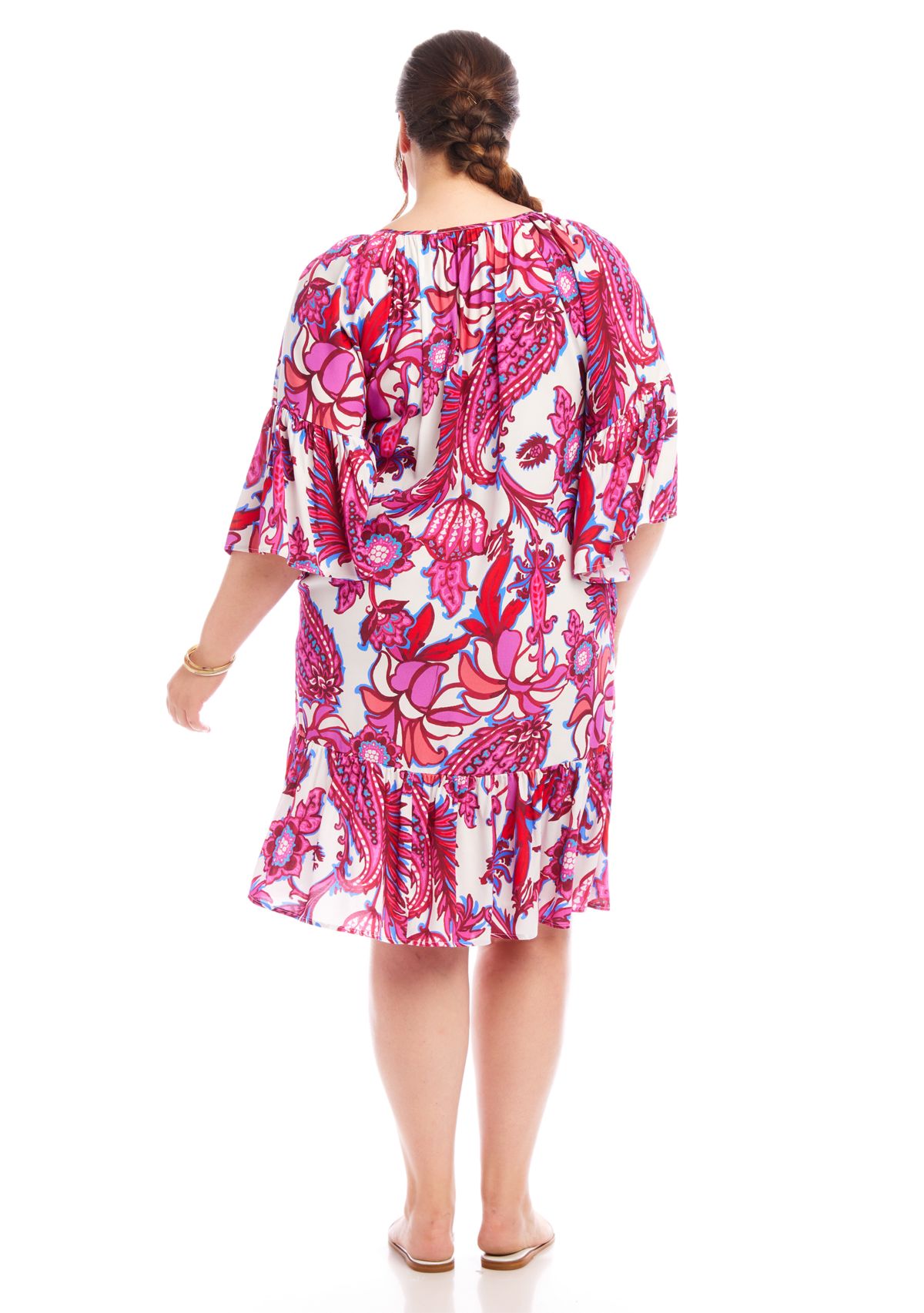 Plus Size Ruffle Hem Dress