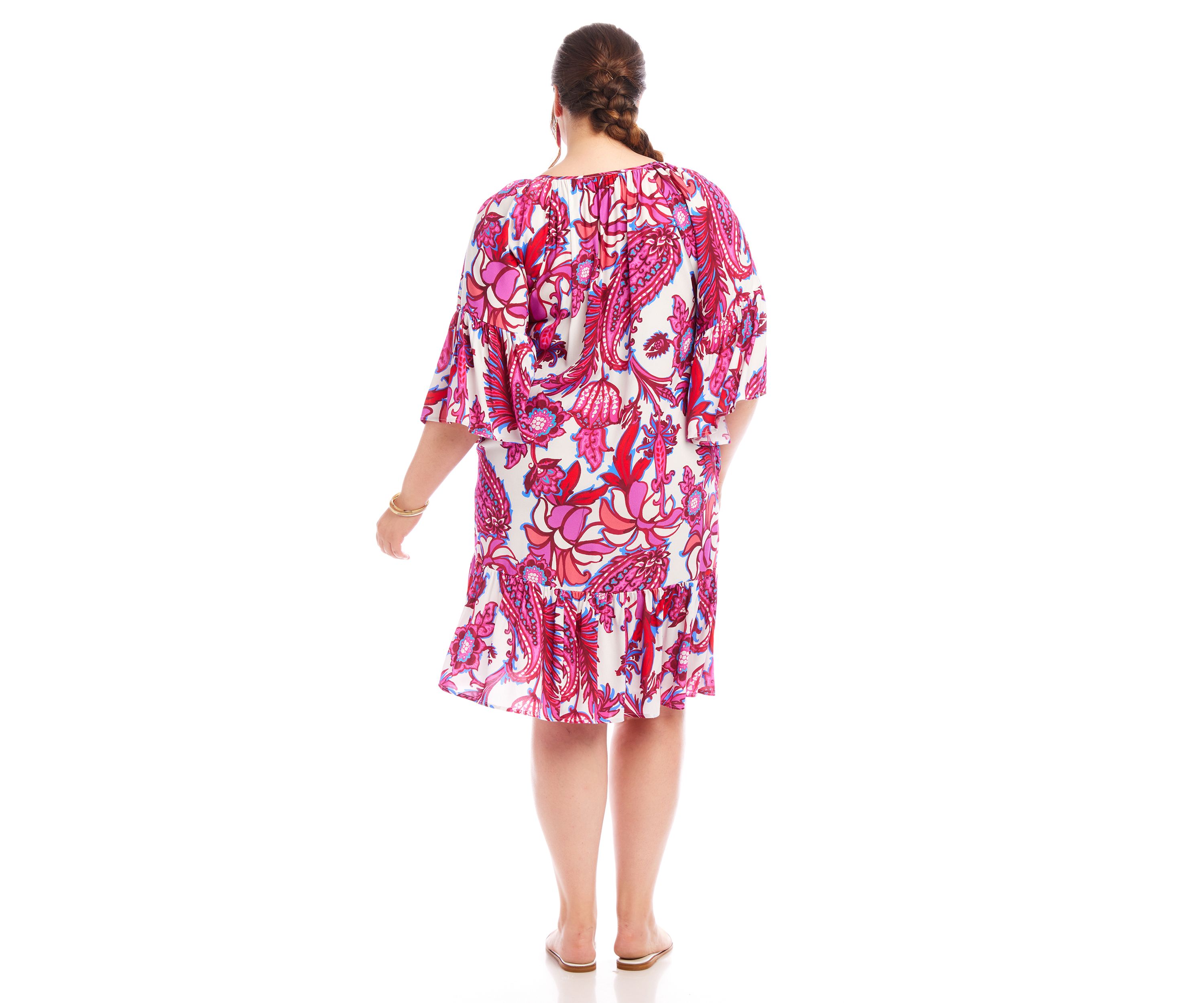 Plus Size Ruffle Hem Dress