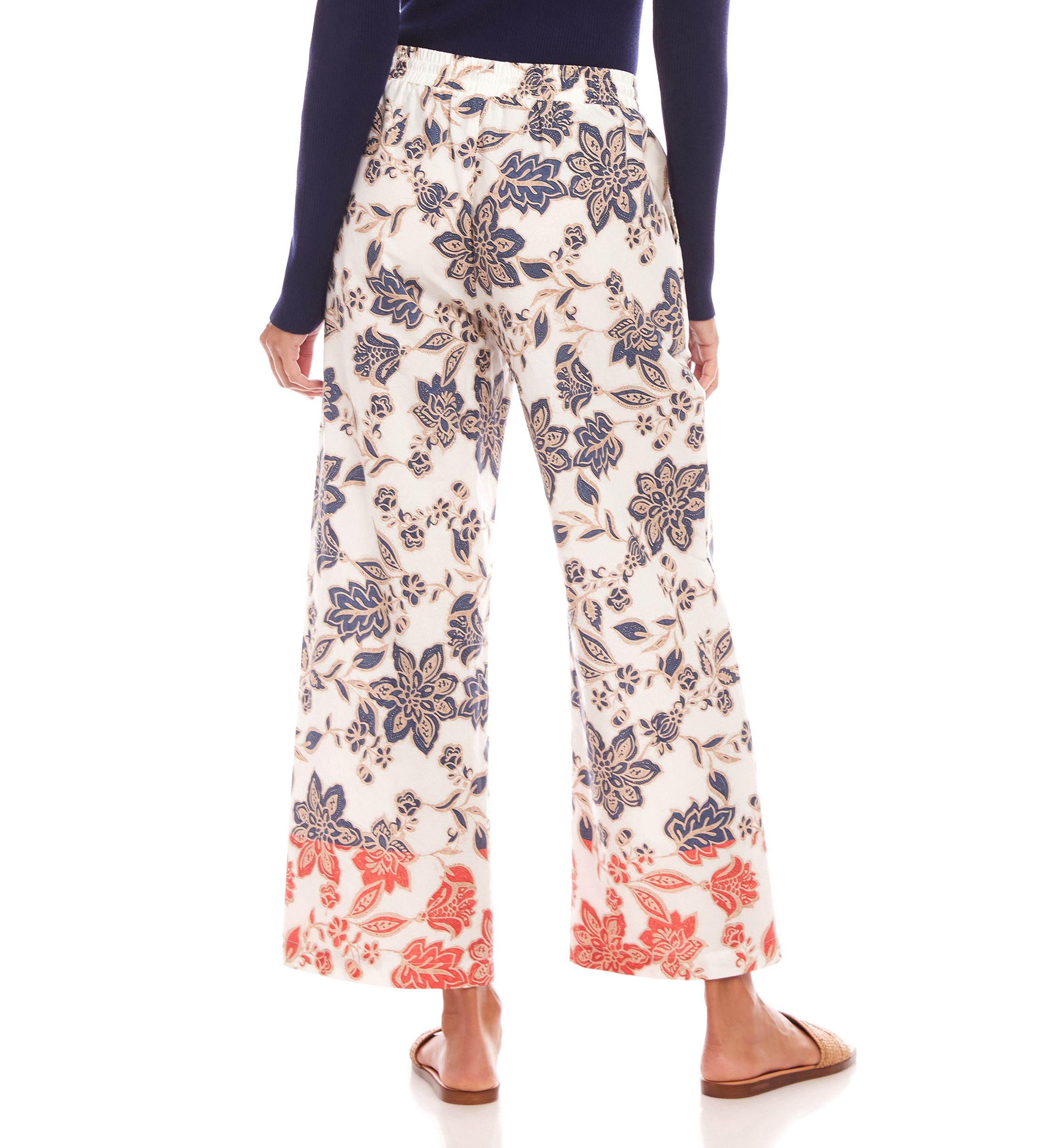 Womens Drawstring Cropped Pants