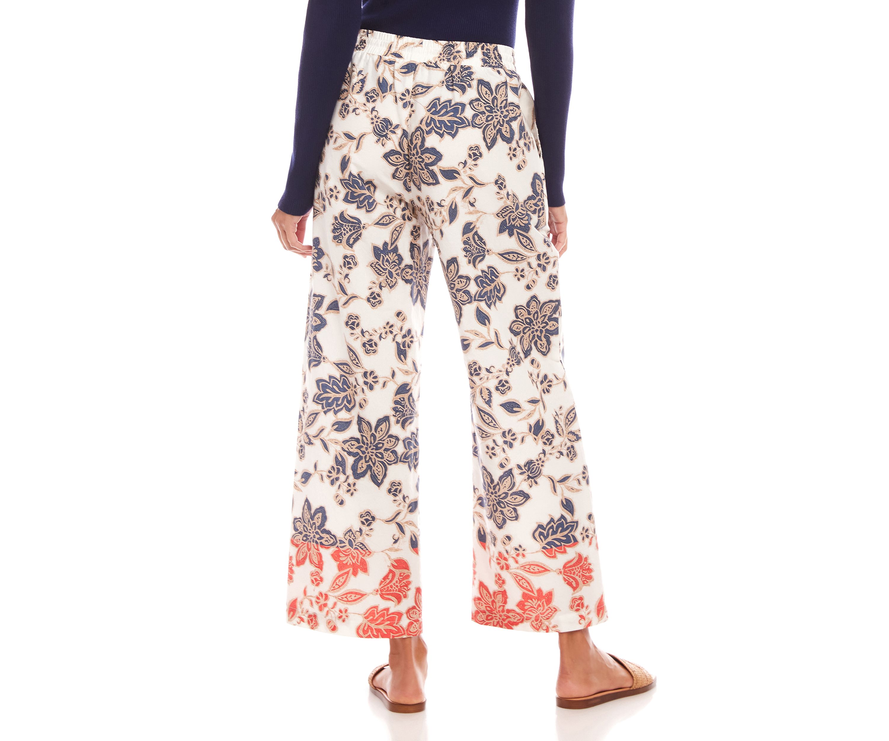 Womens Drawstring Cropped Pants
