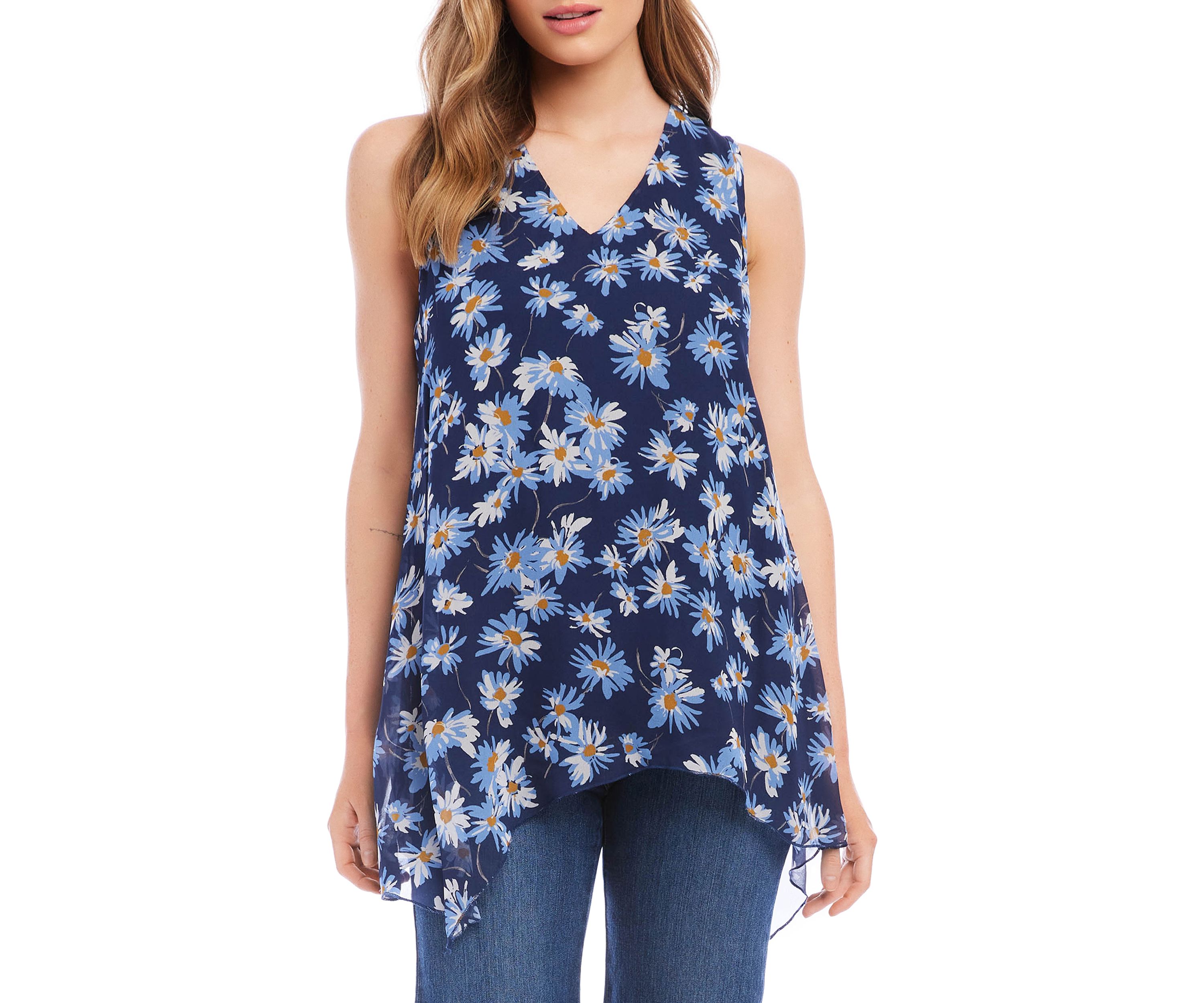 Womens Uneven Hem Tank Top
