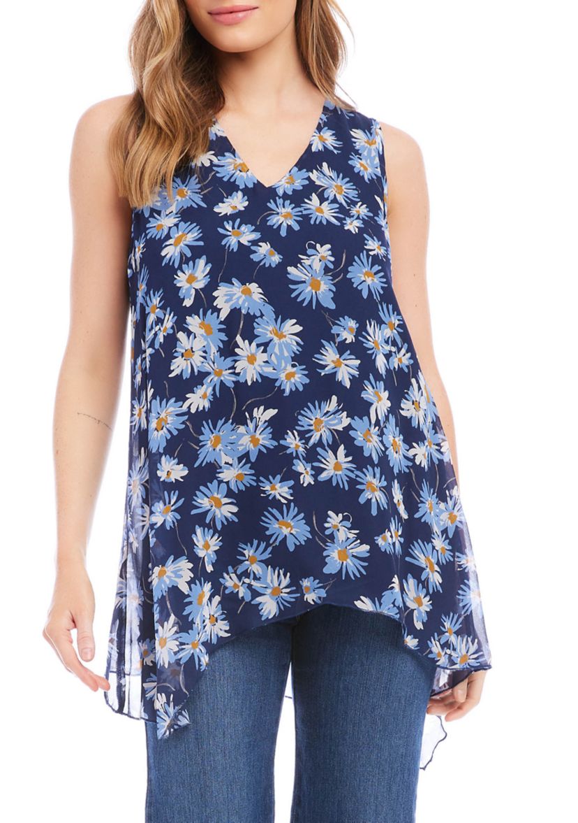 Womens Uneven Hem Tank Top