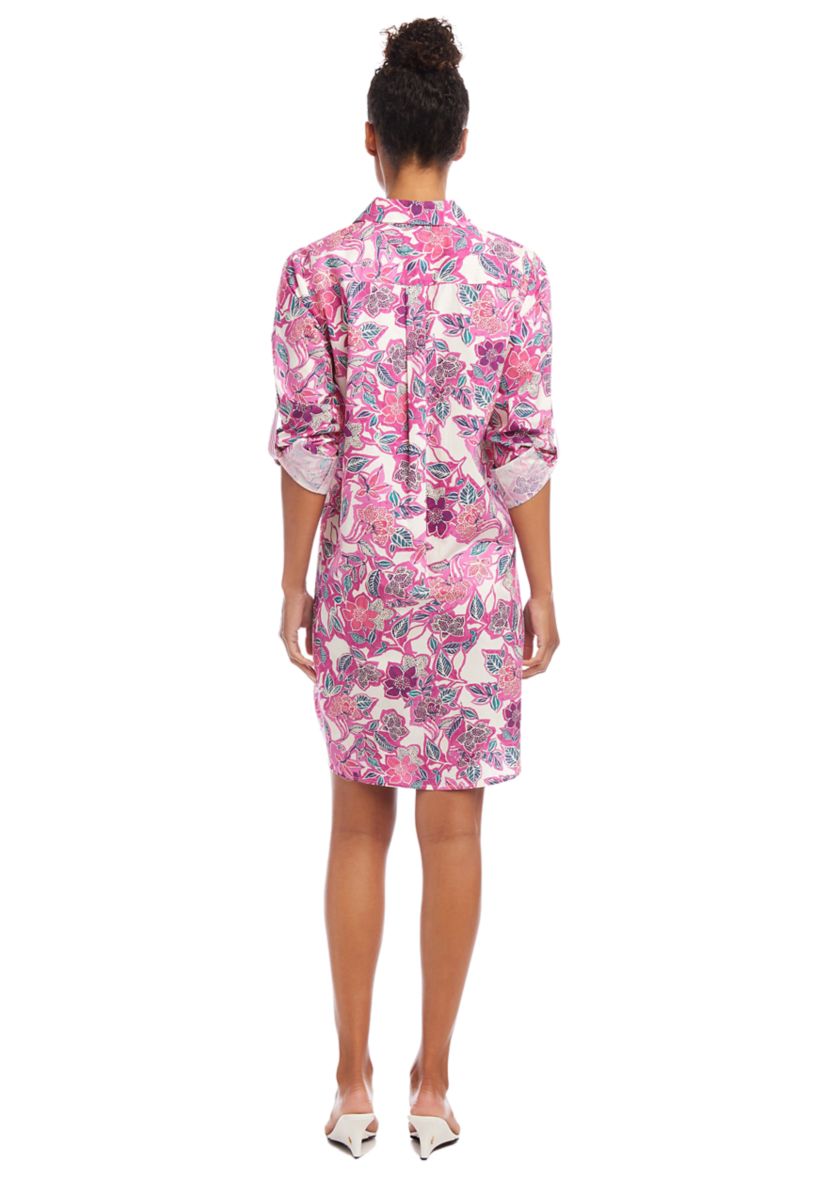 Womens Floral Shirtdress