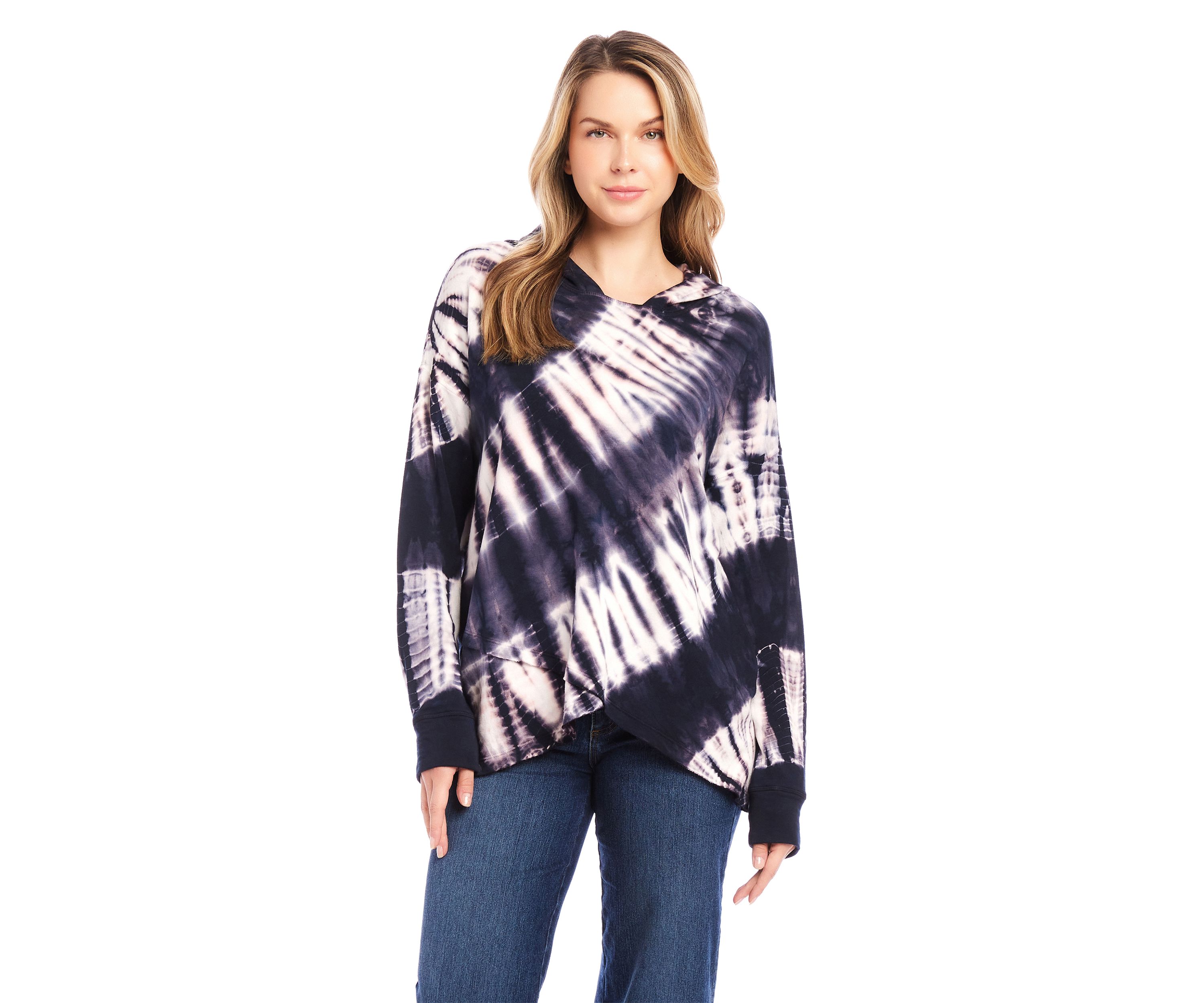 Womens Asymmetric Hem Hoodie