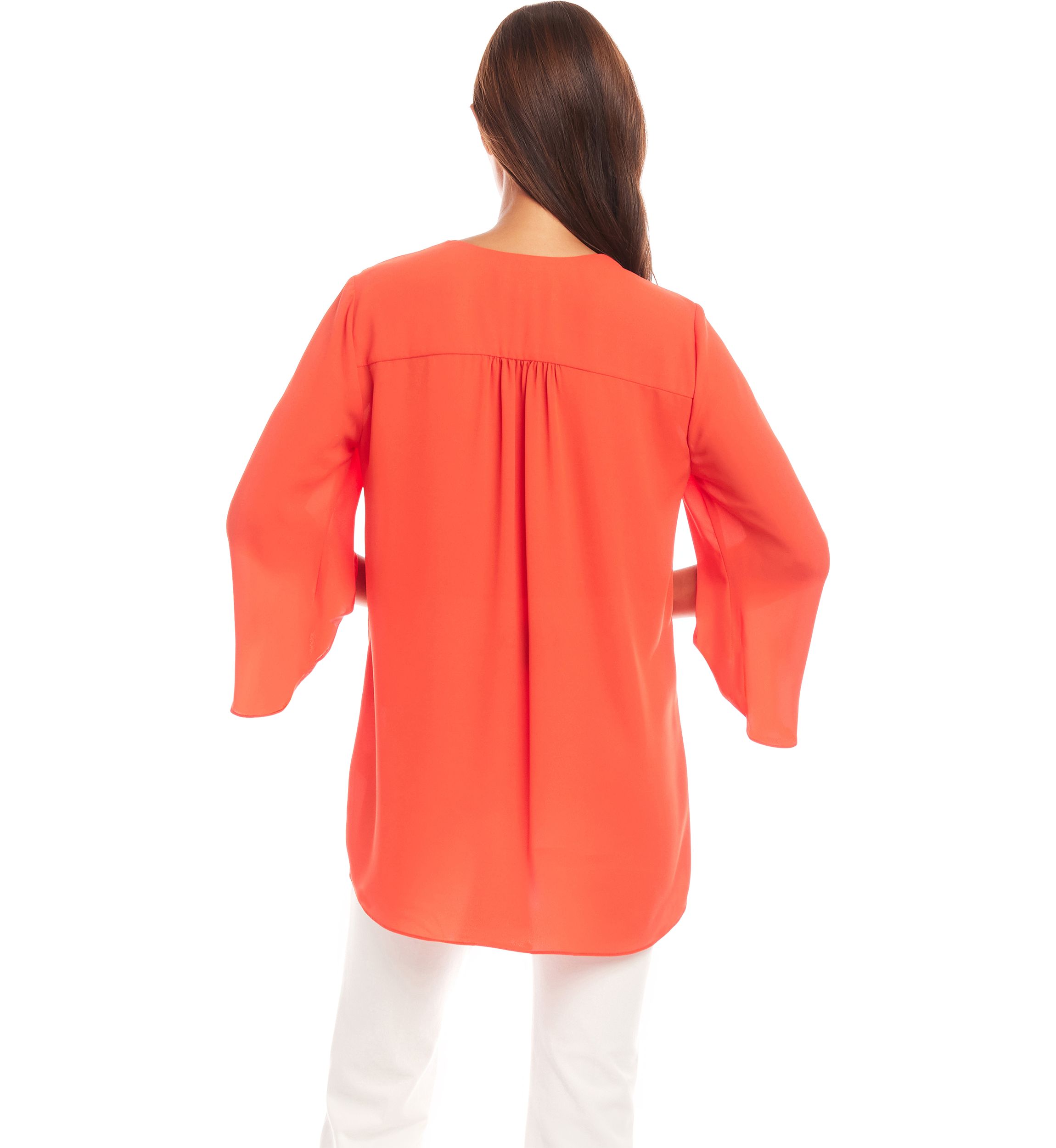 Petite Size Bracelet Sleeve Asymmetric Top