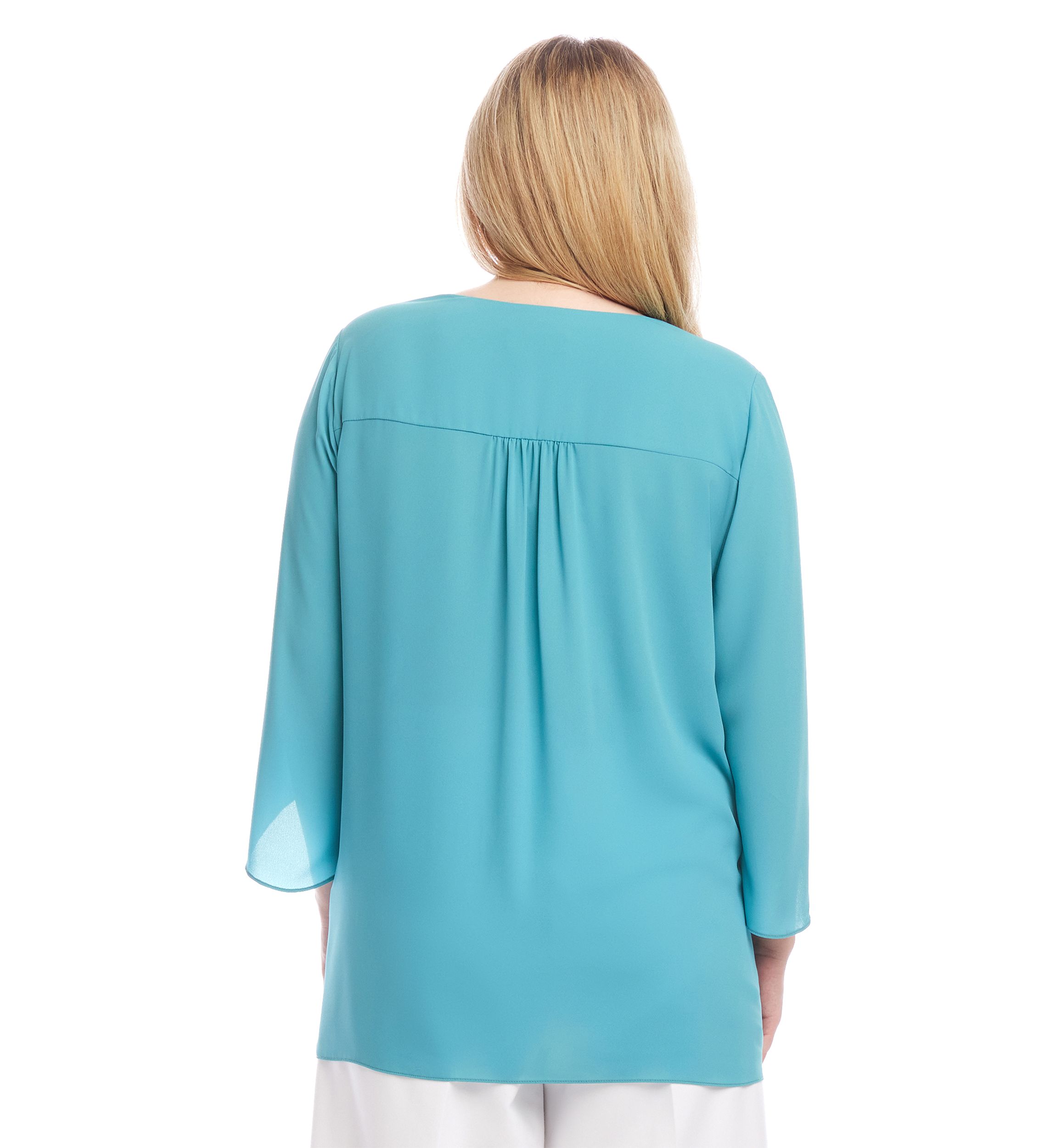 Plus Size Bracelet Sleeve Asymmetric Top