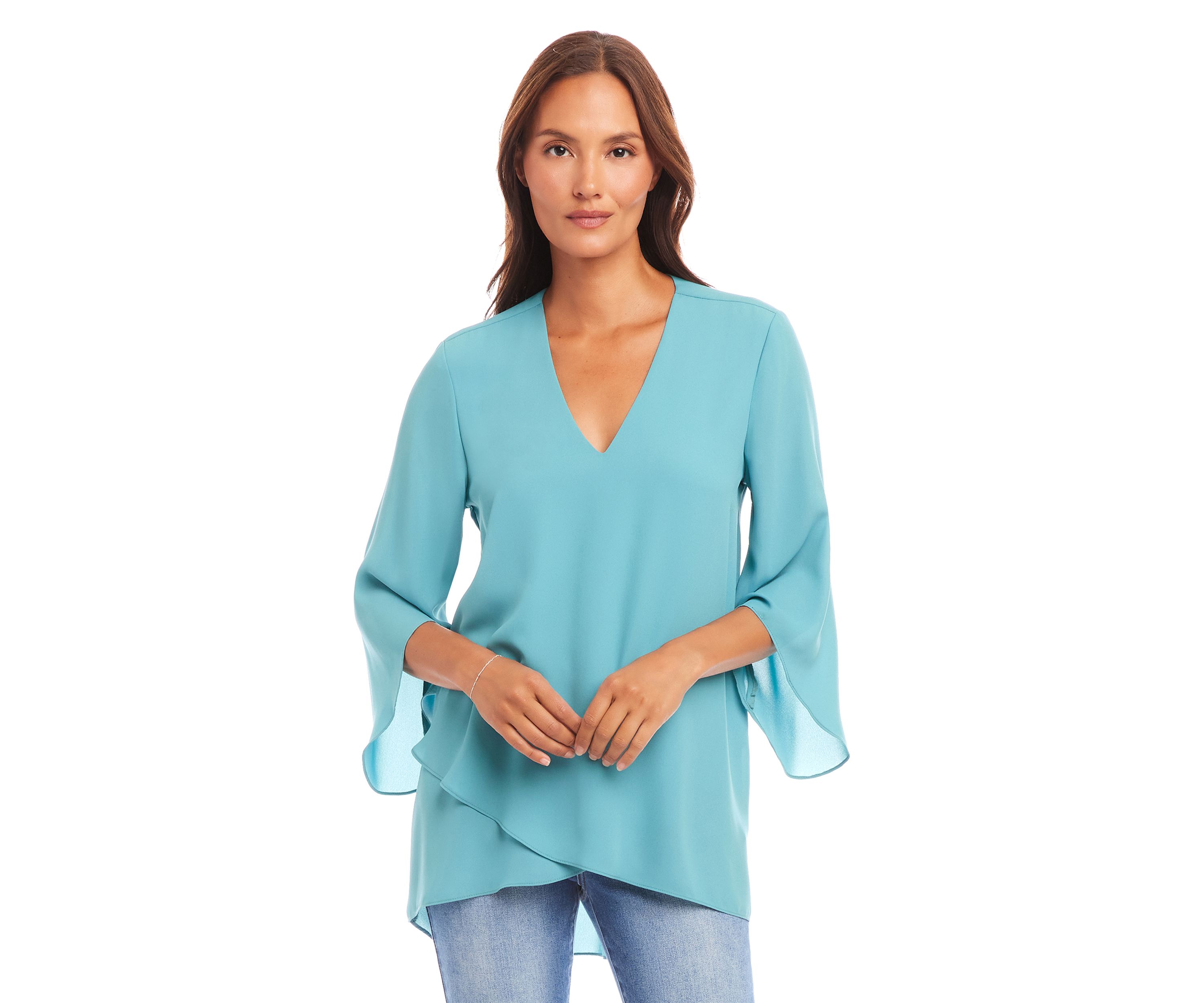 Womens Bracelet Sleeve Asymmetric Top