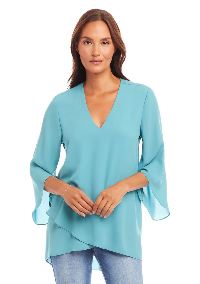 Womens Bracelet Sleeve Asymmetric Top