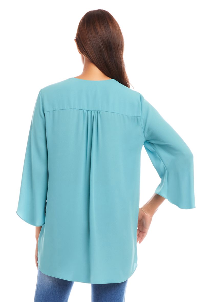 Womens Bracelet Sleeve Asymmetric Top