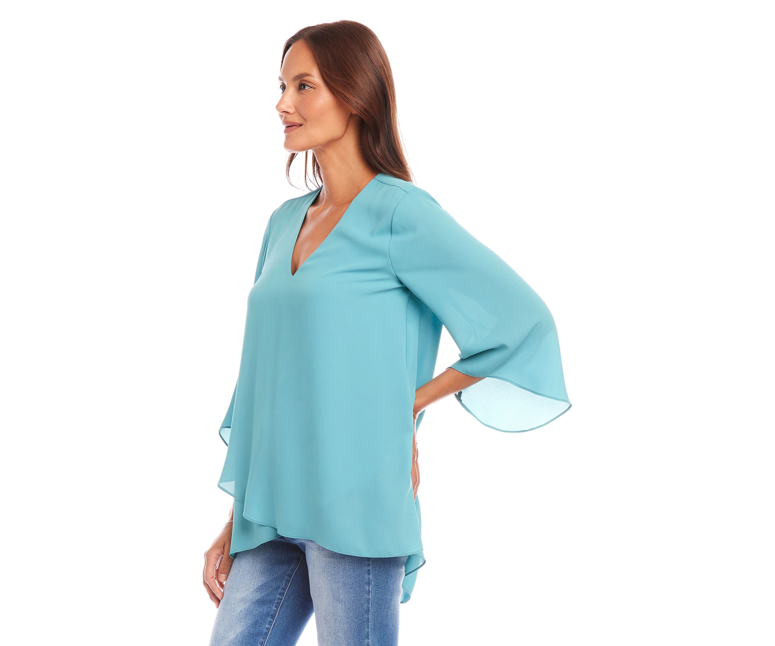 Womens Bracelet Sleeve Asymmetric Top