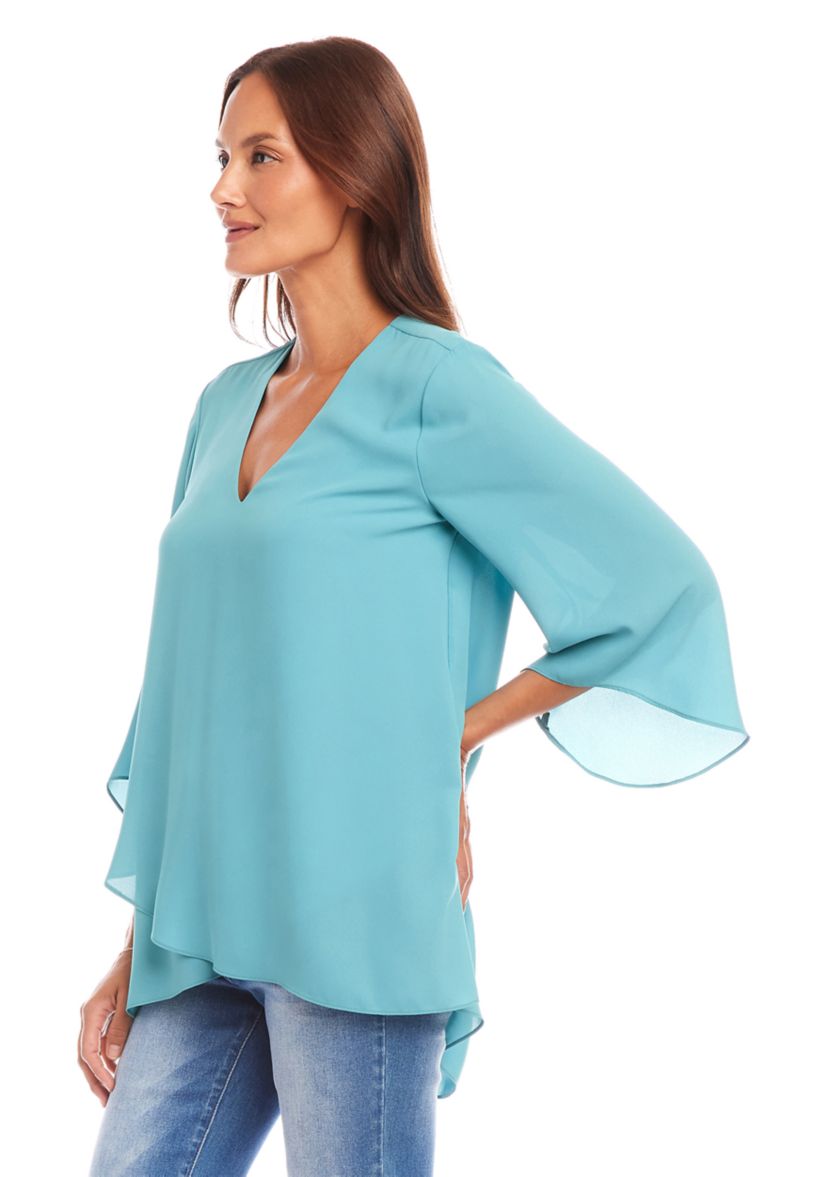 Womens Bracelet Sleeve Asymmetric Top