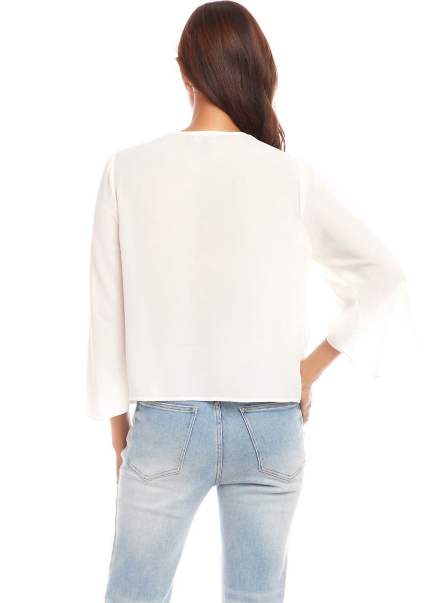 Womens Drape Front Crossover Top