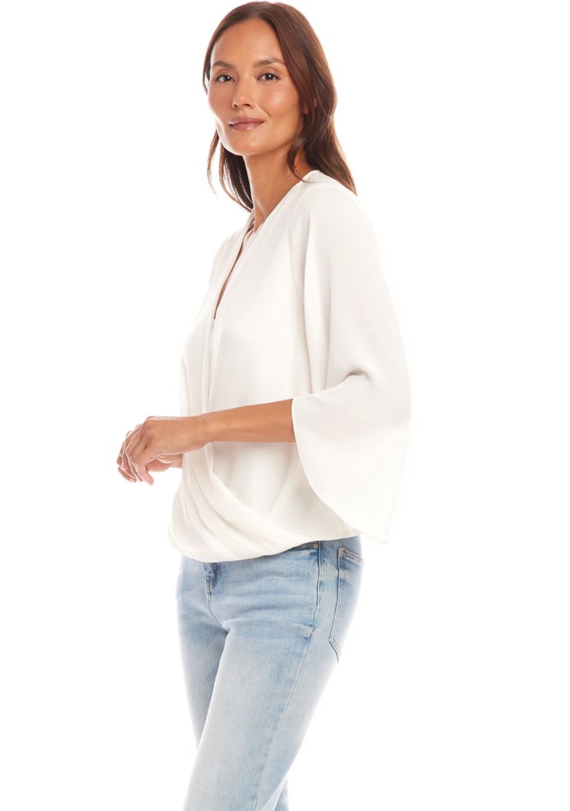 Womens Drape Front Crossover Top