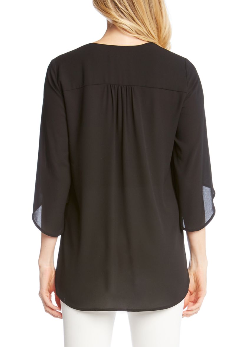 Womens Crossover Hem Top