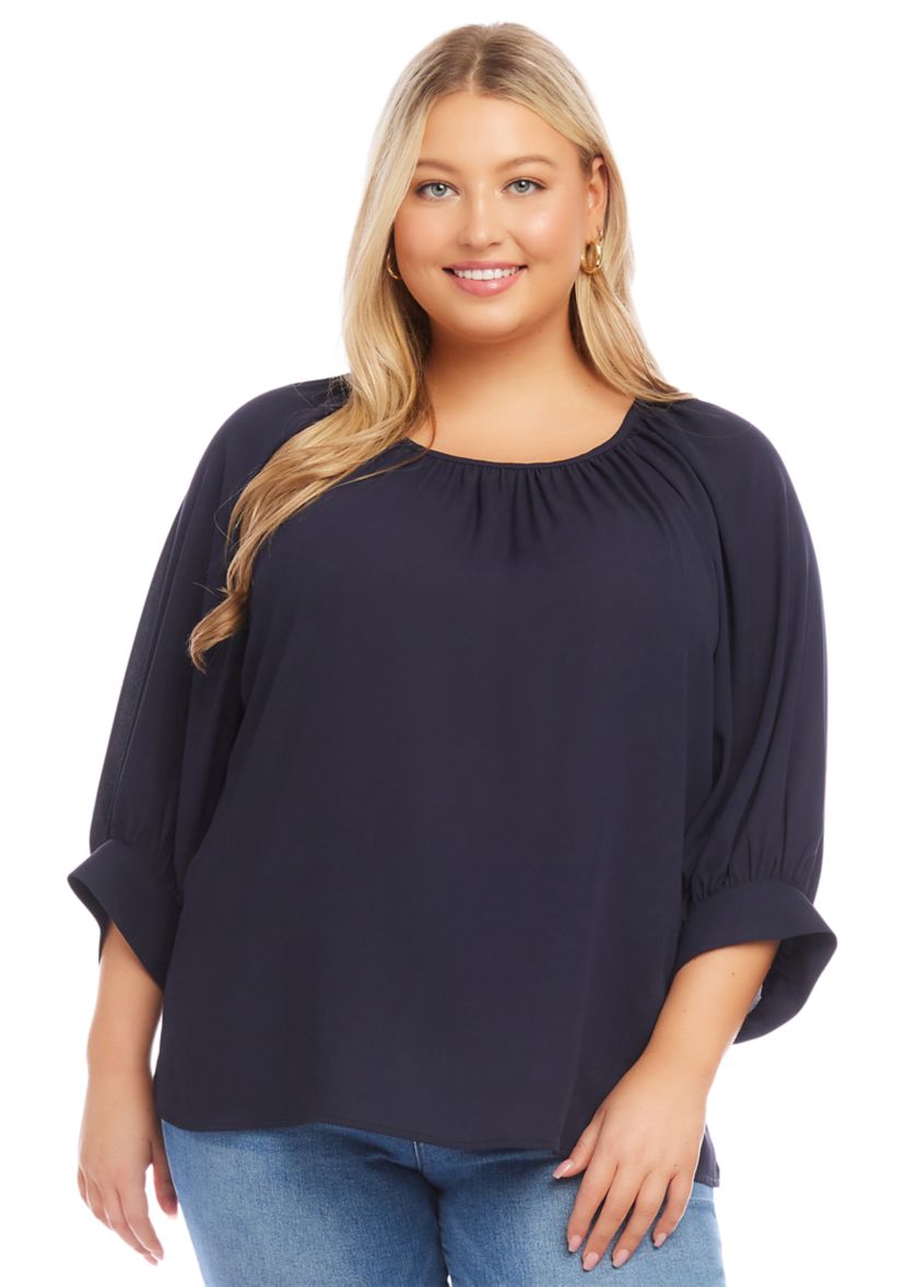 Plus Size Blouson Sleeve Top