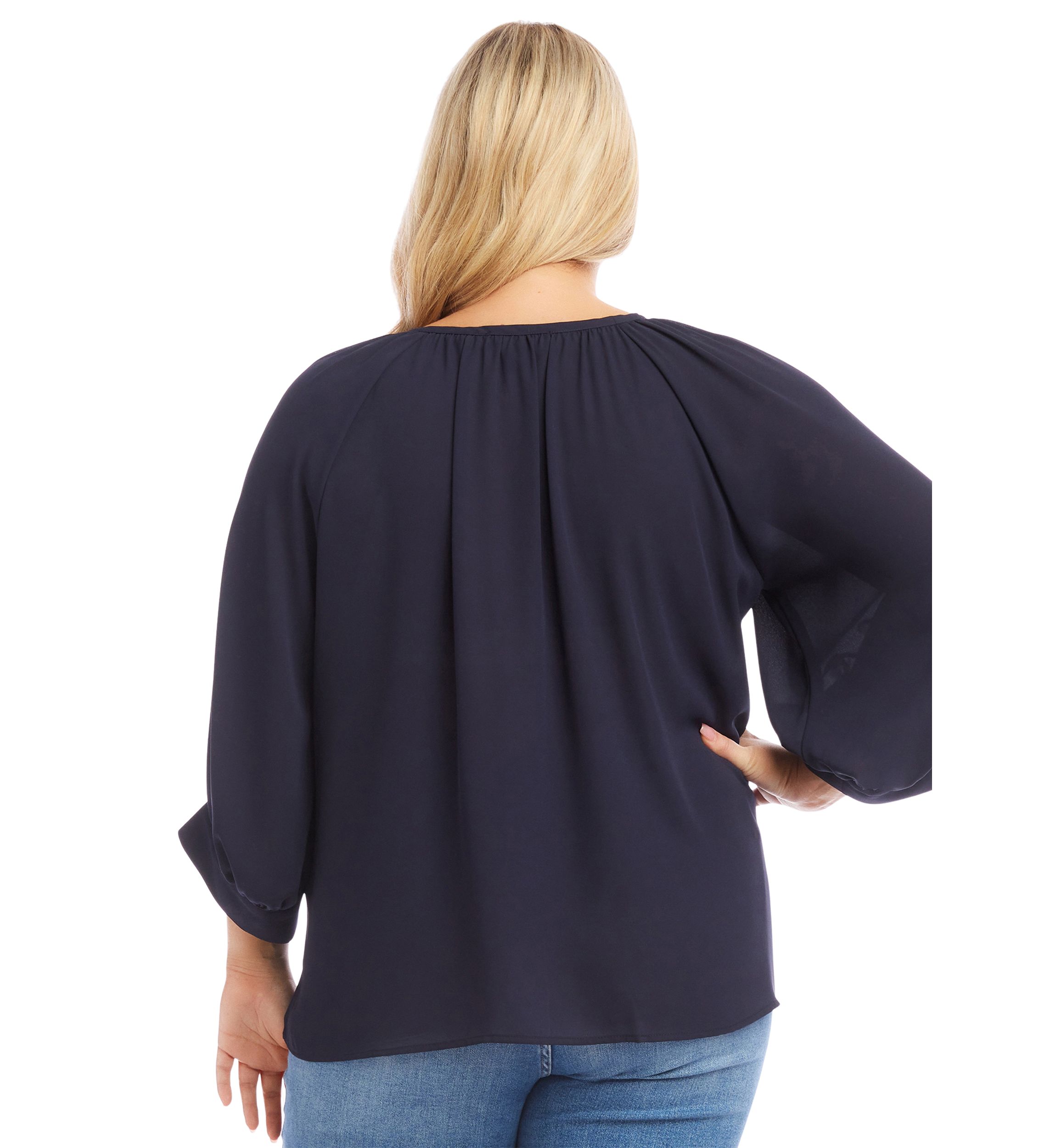 Plus Size Blouson Sleeve Top