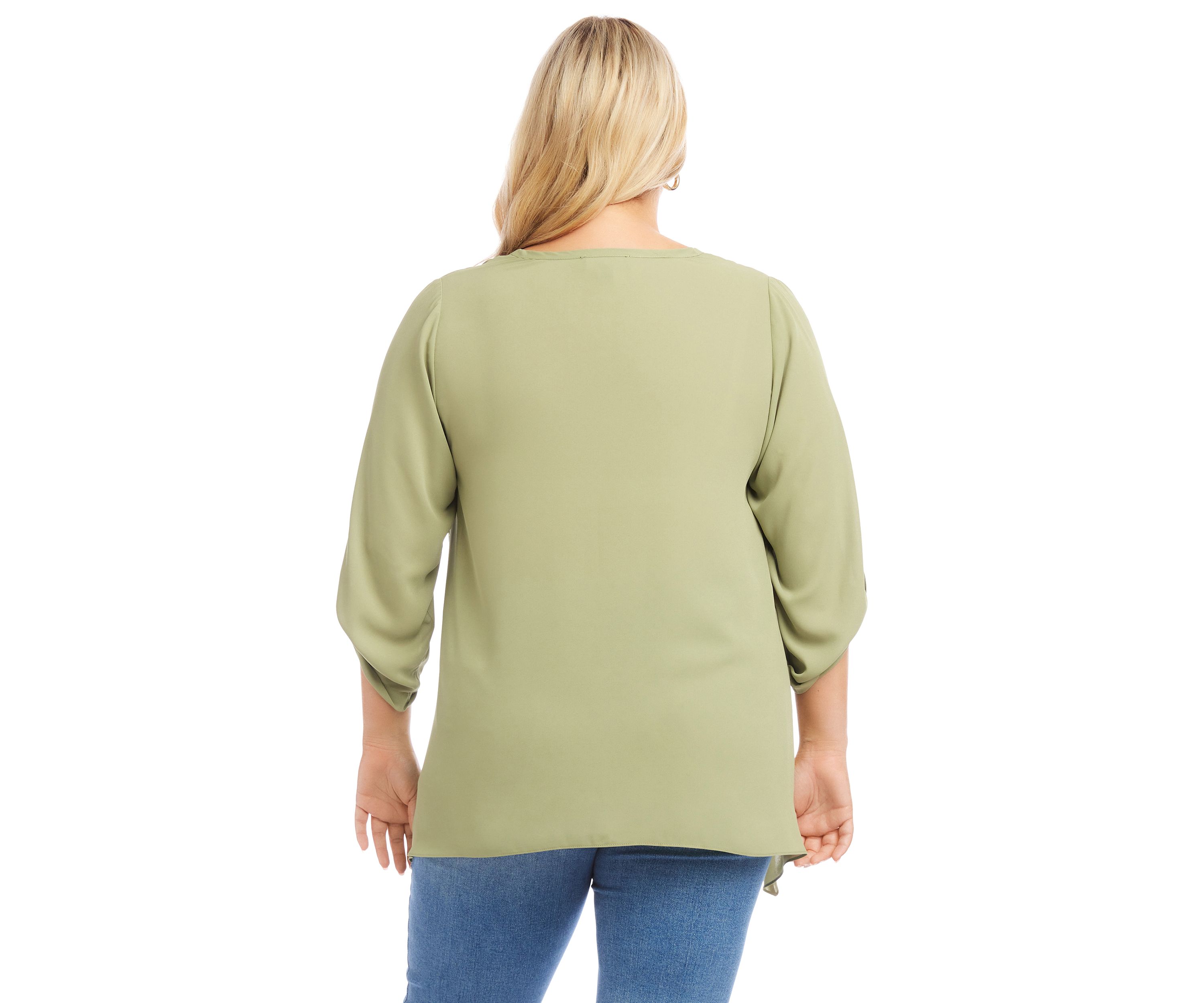 Plus Size Button Up Blouse