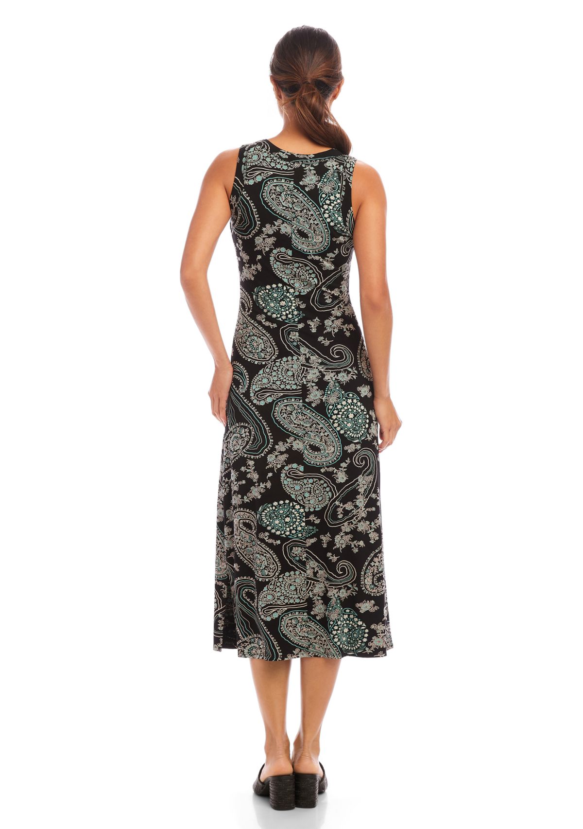 Womens Sleeveless Midi Dress
