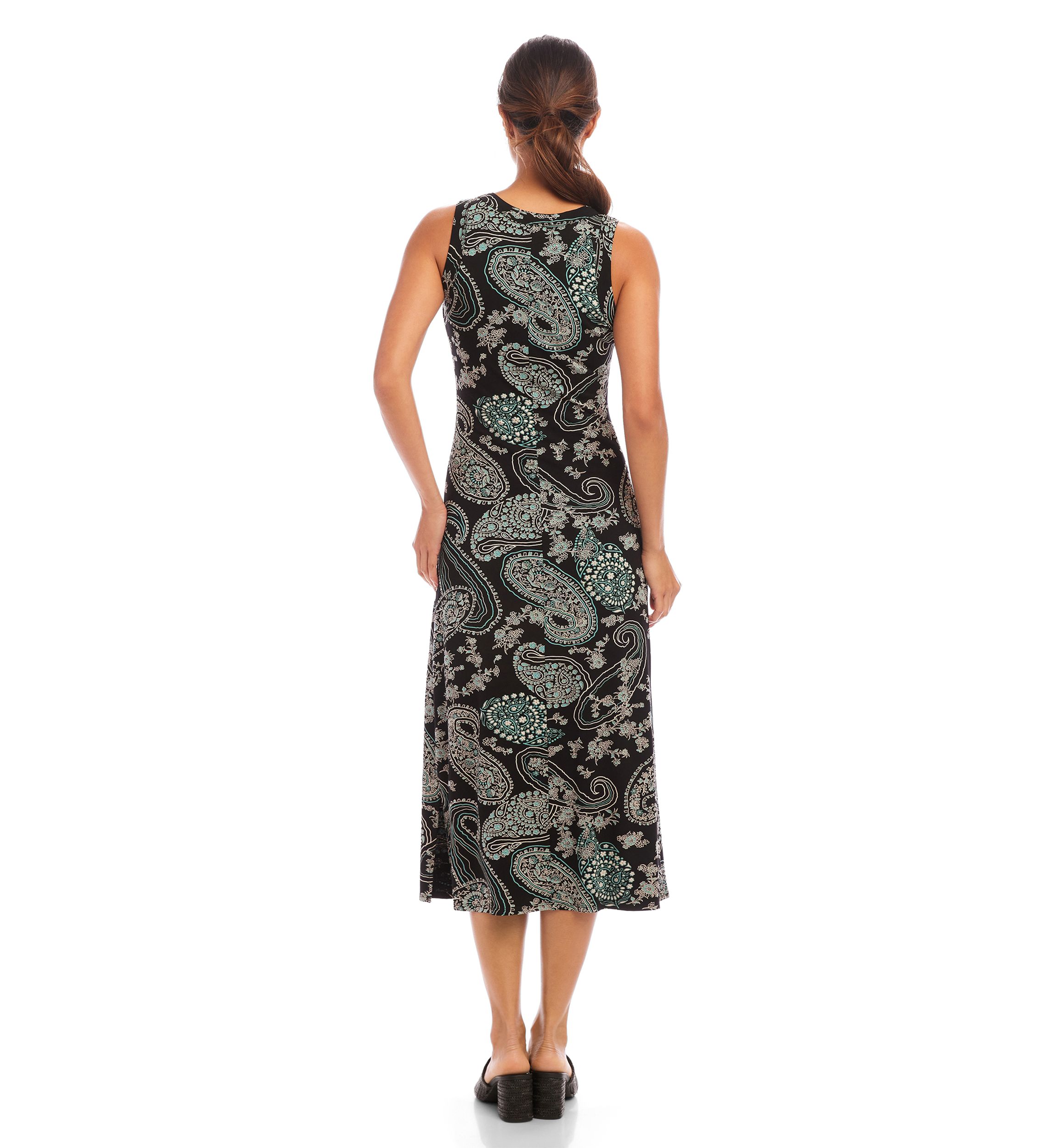 Womens Sleeveless Midi Dress