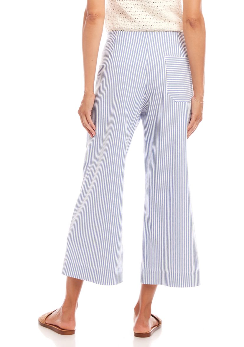 Womens Stripe Cropped Pants