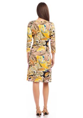 Women's 3/4 Sleeve A-Line Dress