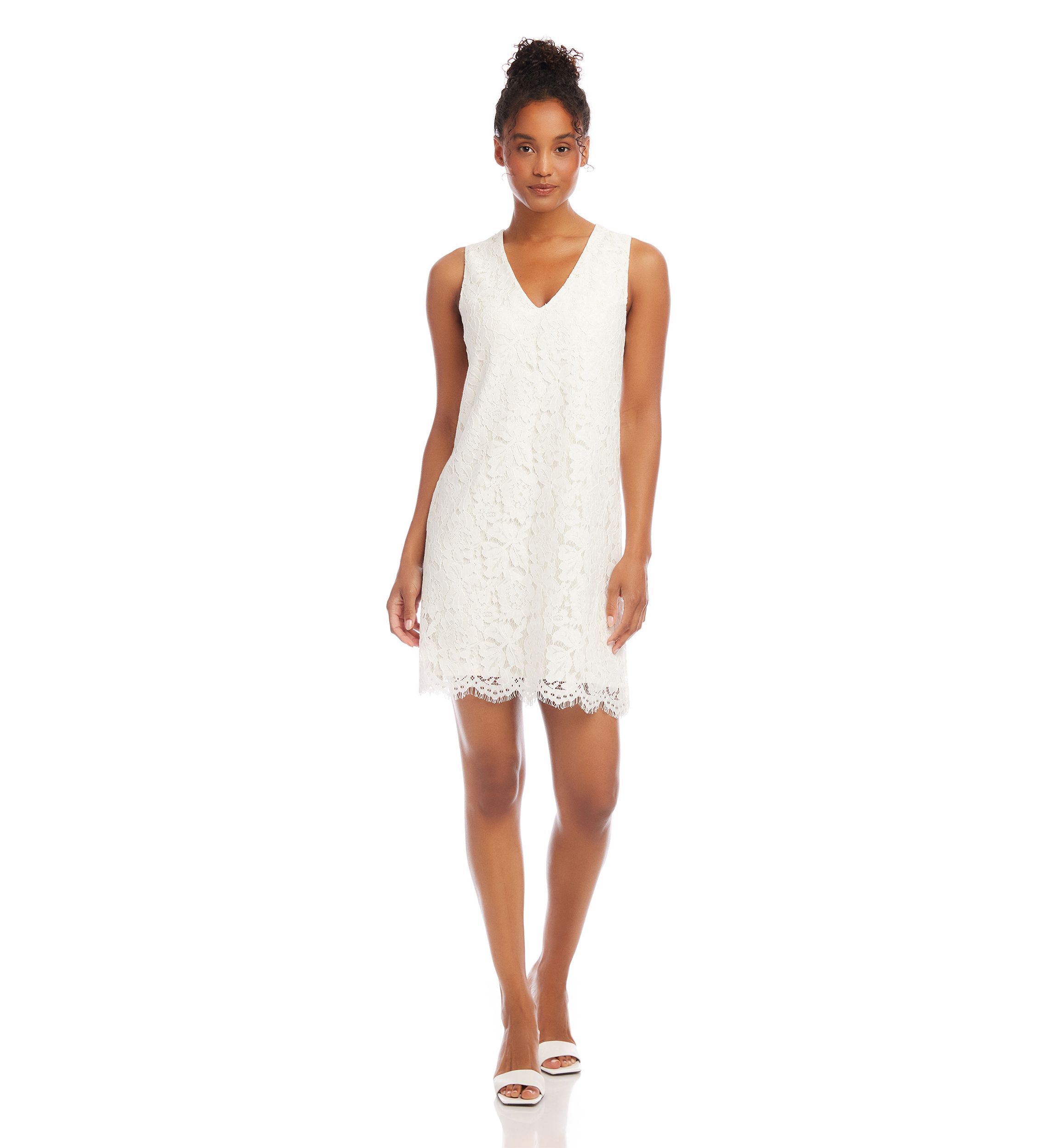 Petite Size Lace Shift Dress