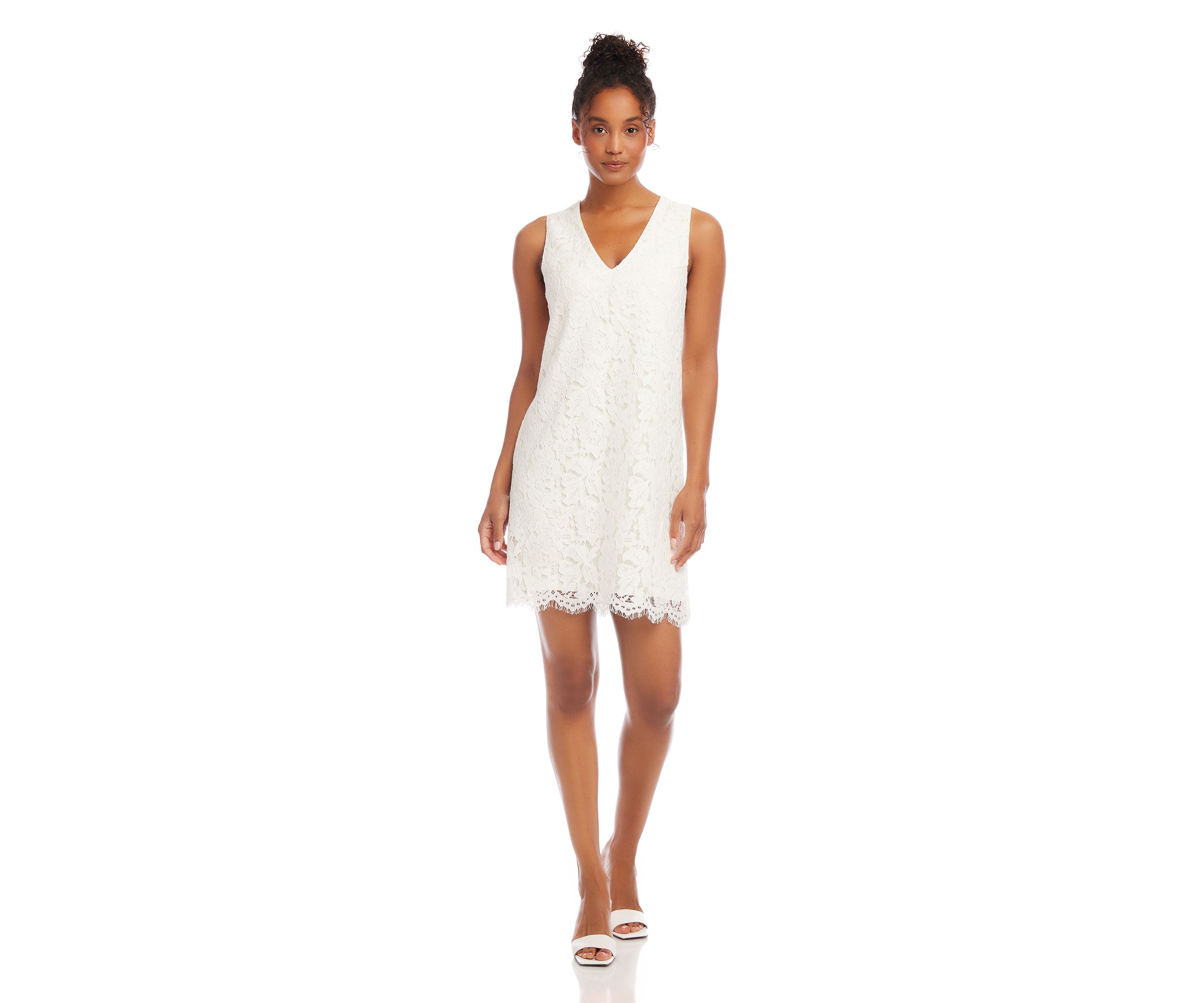 Petite Size Lace Shift Dress