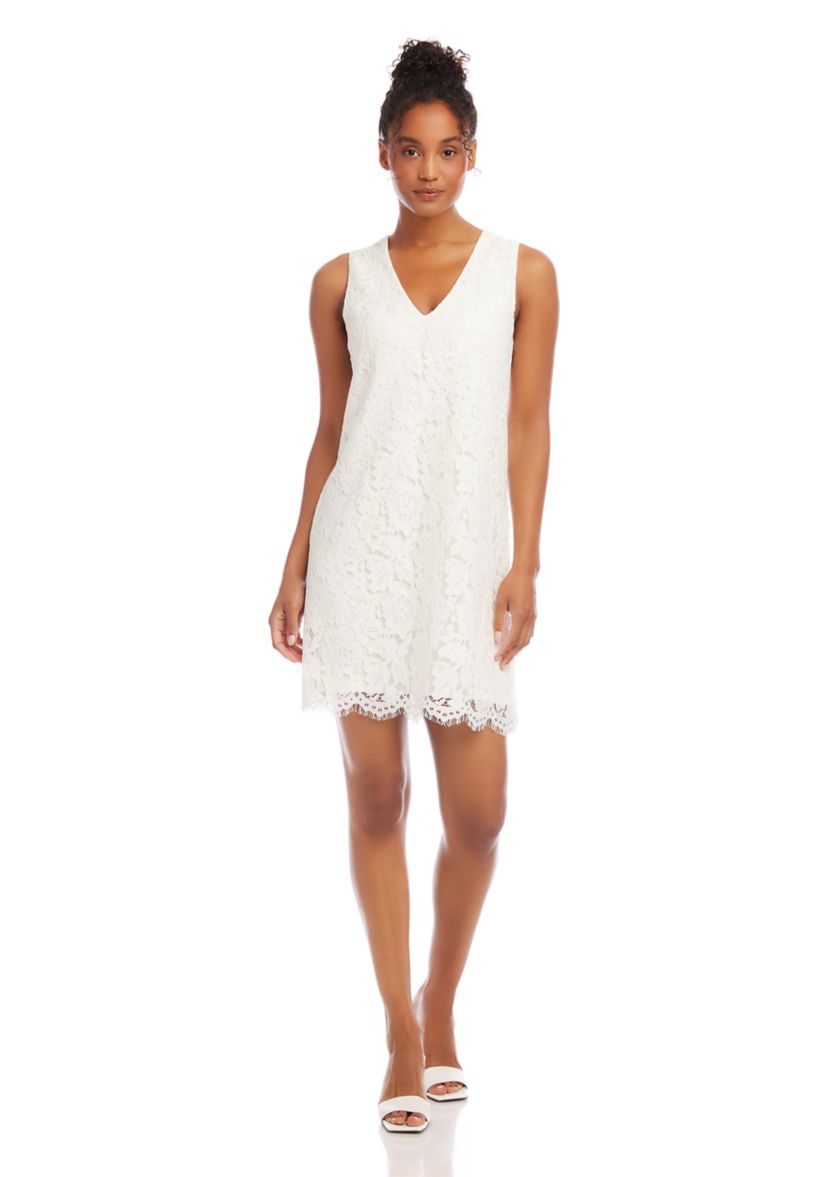Petite Size Lace Shift Dress