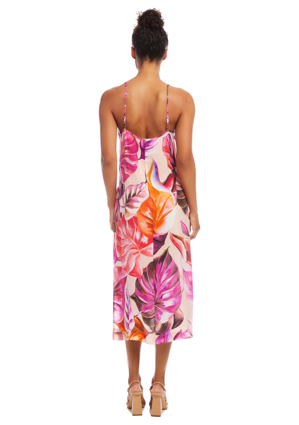 Womens Side Slit Midi Dress